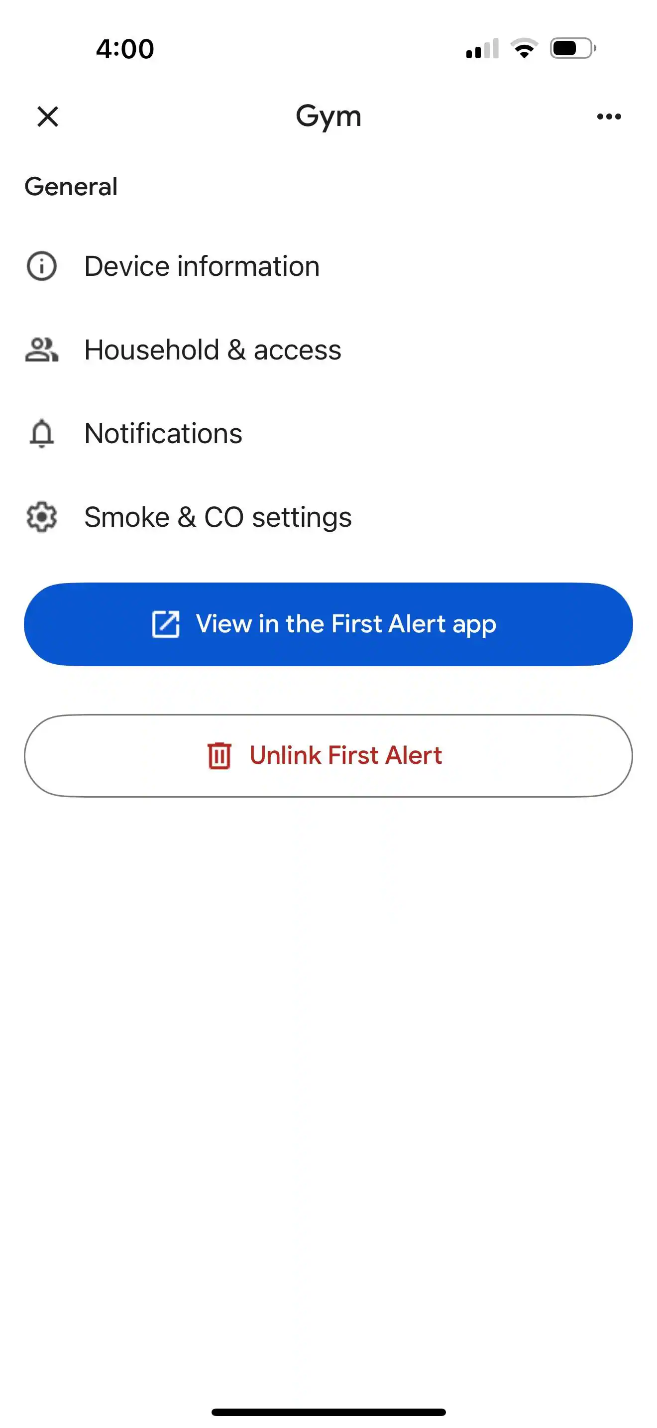 View from Google Home integration, click to load a larger version