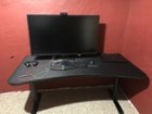 Arozzi Arena Ultrawide Curved Gaming Desk Black with Red Accents  ARENA-NA-BLACK - Best Buy