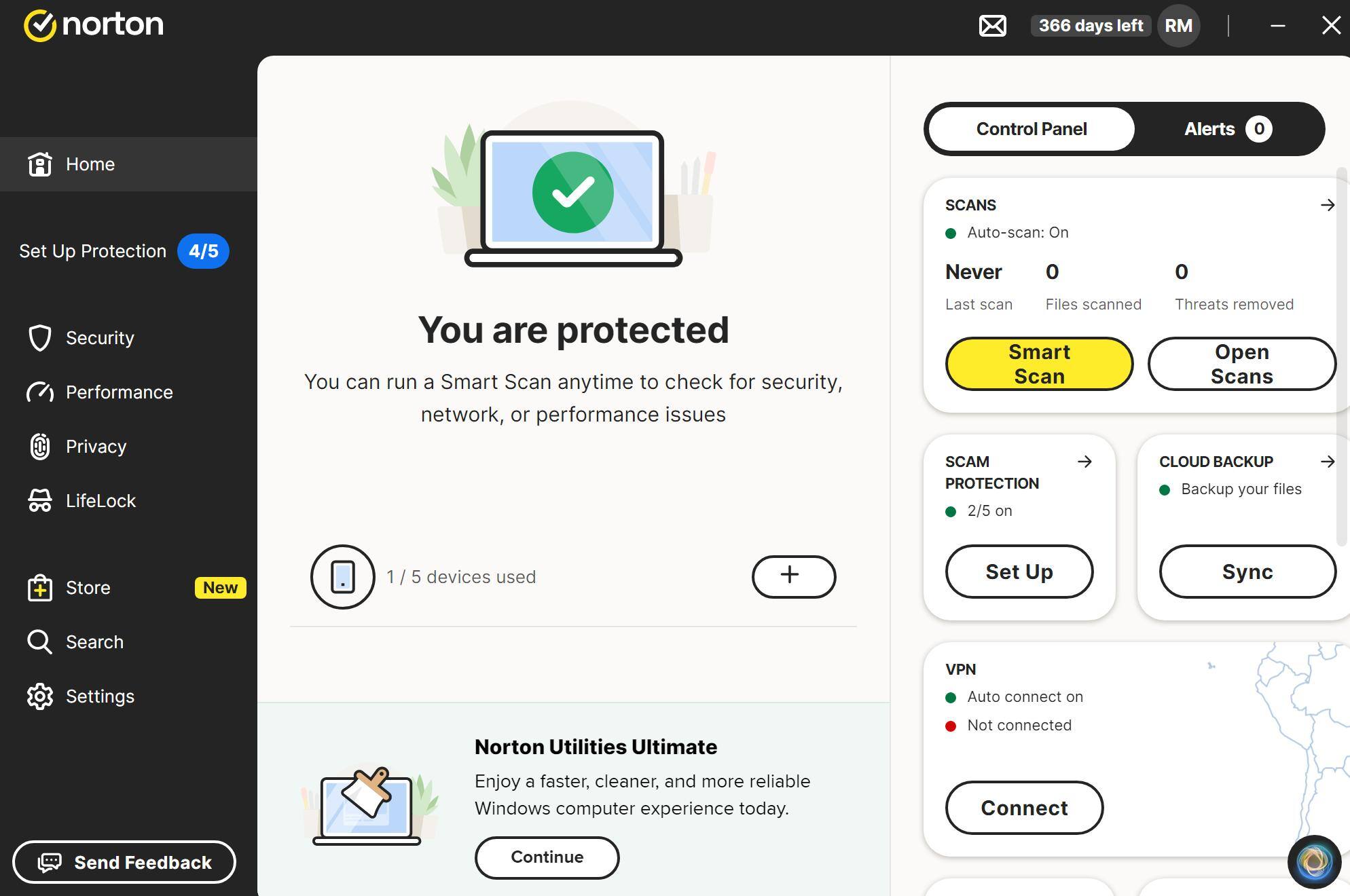 Software main page, click to load a larger version