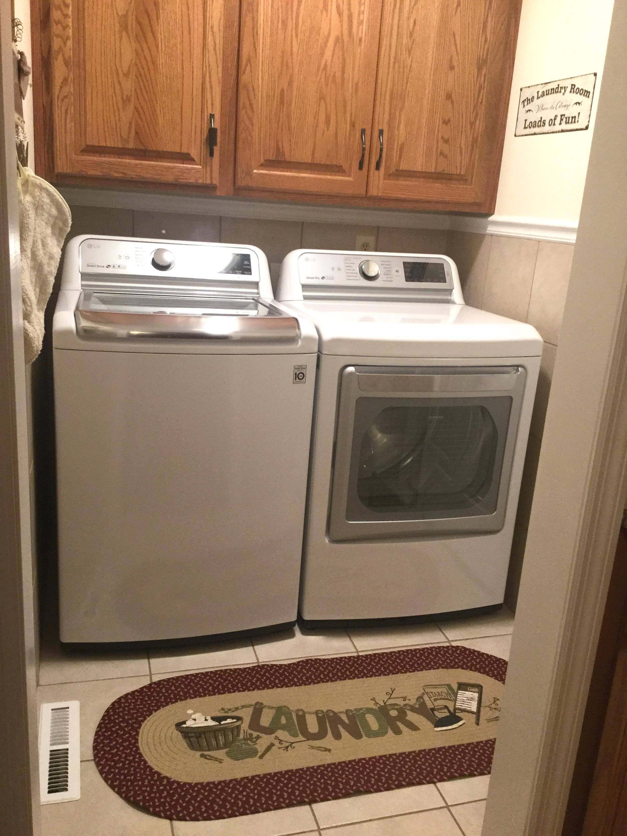 Laundry room makeover with the best washer and dryer EVER!, click to load a larger version