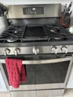 90cm 5-burner gas cooking range with black door handle & 127L oven -  Stainless steel - FNGB90JGYP