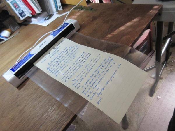 Show with a document in the carrier., click to load a larger version