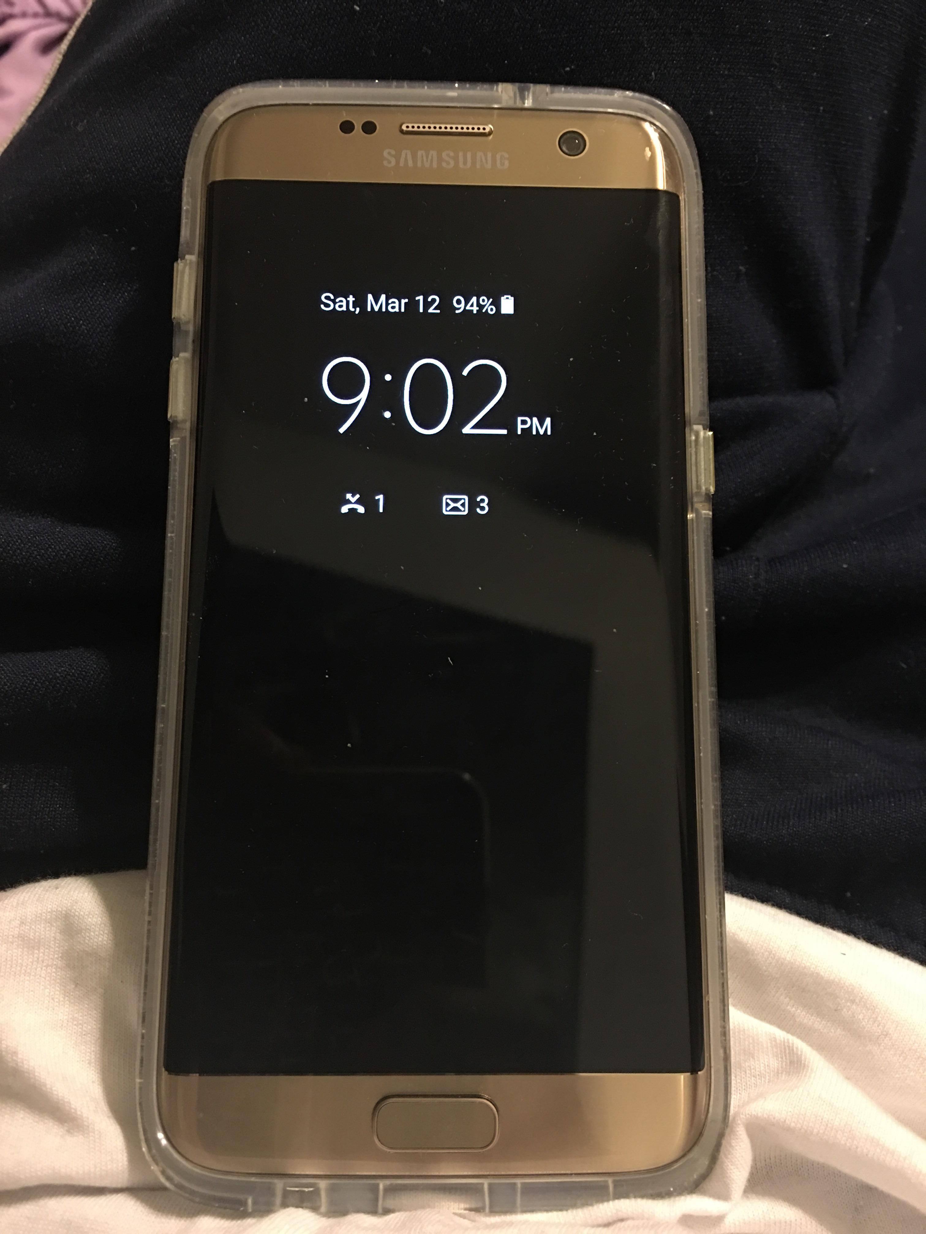 The top and bottom edges protrude to protect the screen from falls., click to load a larger version