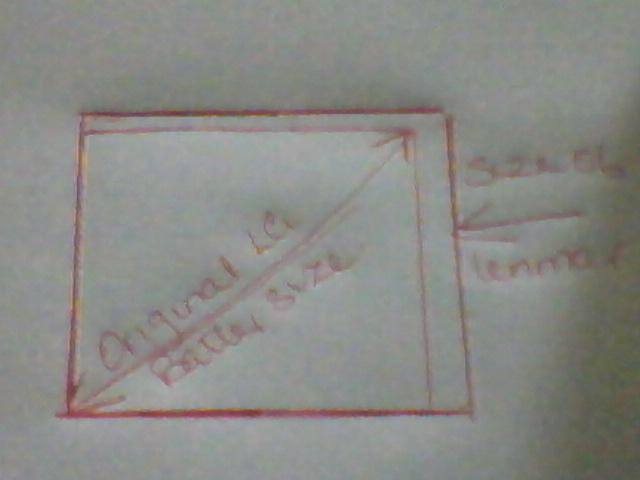 inner drawing is the LG original battery size, click to load a larger version