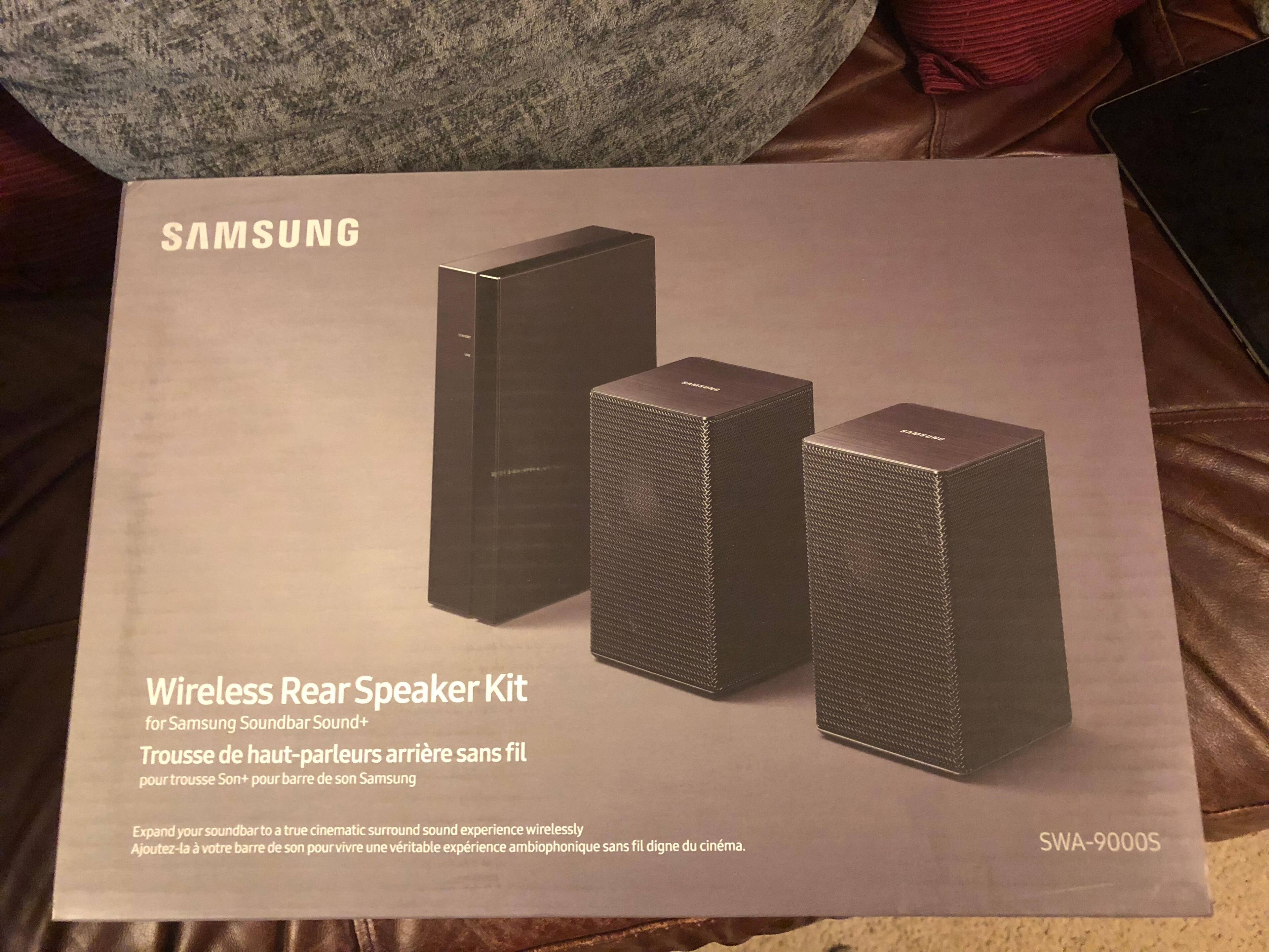 My new wireless rear speakers, click to load a larger version