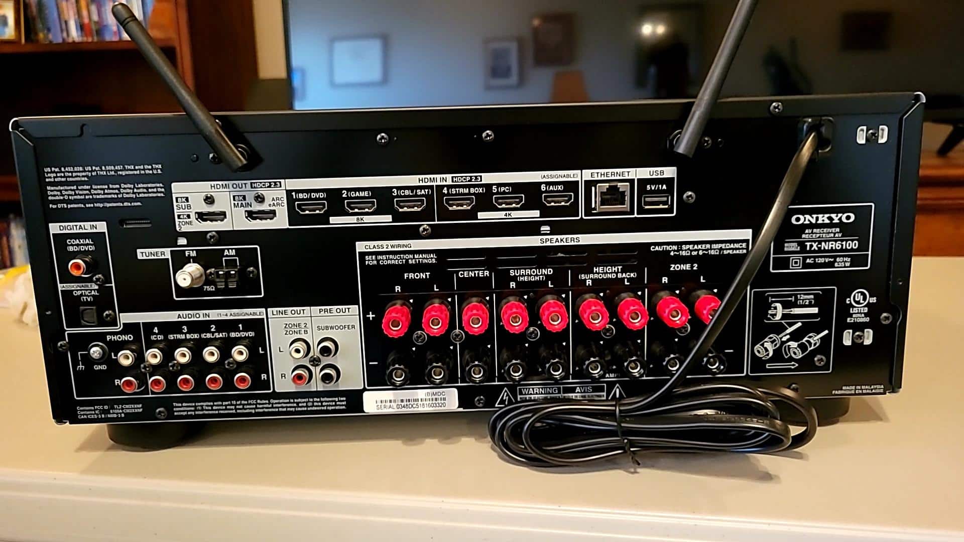 Onkyo TX NR6100 7.2 Channel THX Certified Network A/V Receiver