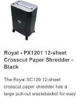 Black & Decker CC2001 RED 20 Sheet Crosscut Paper Shredder Convenient  Counter Top Design 