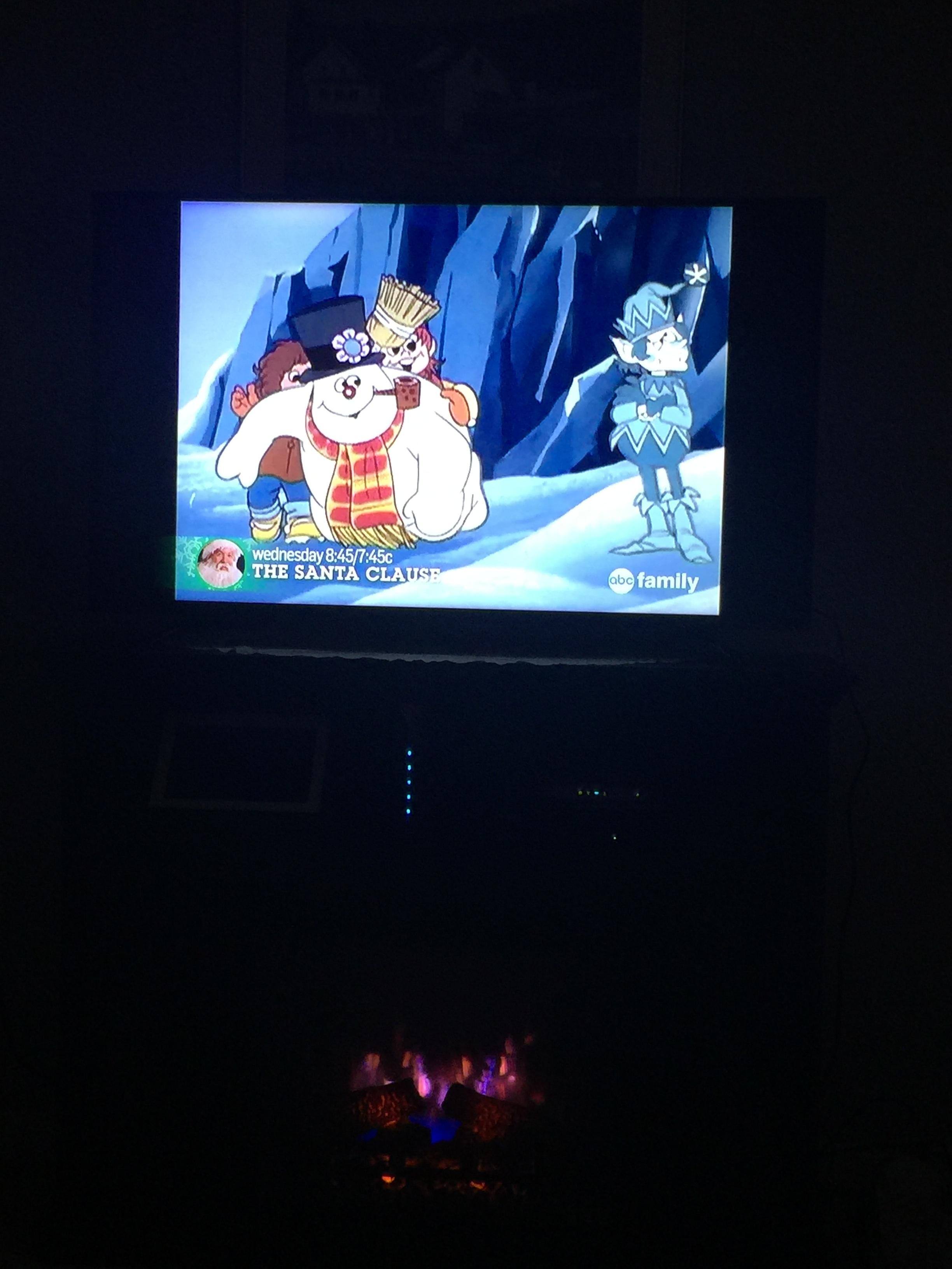 Mounted atop electric fireplace, click to load a larger version