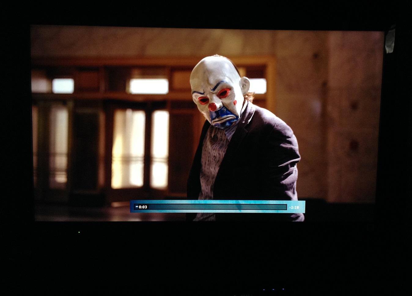 Here's a clip from "Dark Knight" on my calibrated set. Photograph doesn't really do justice to the amazing picture on TV, click to load a larger version