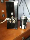 Banana plug connectors into push posts terminals, click to load a larger version