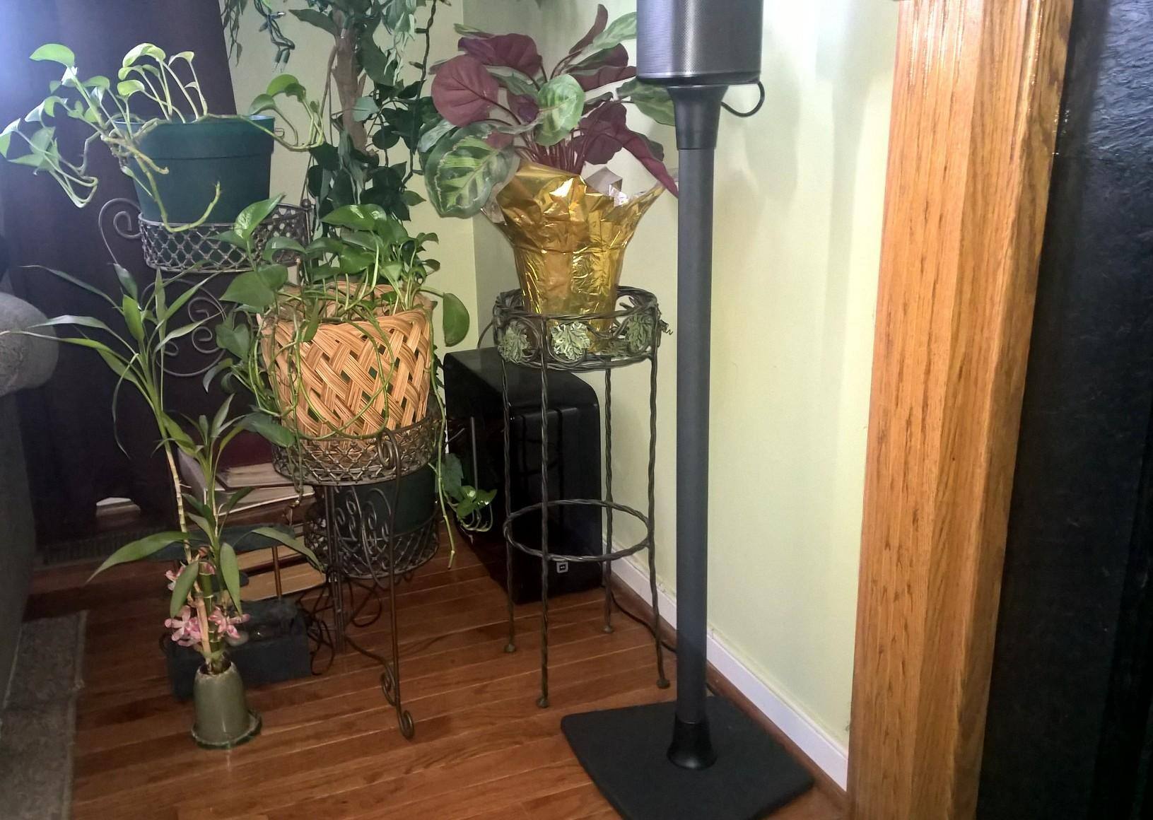 sub-woofer in corner, click to load a larger version