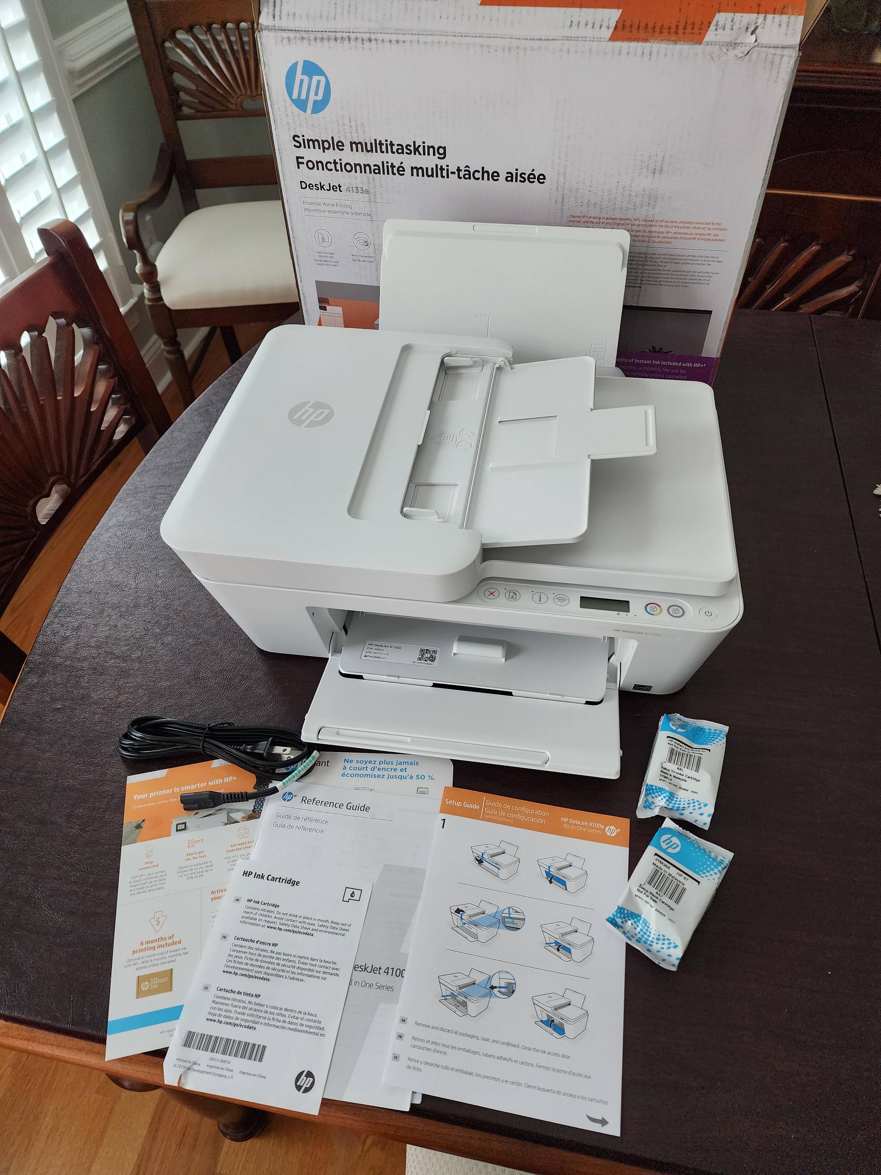 Printer out of the box, click to load a larger version