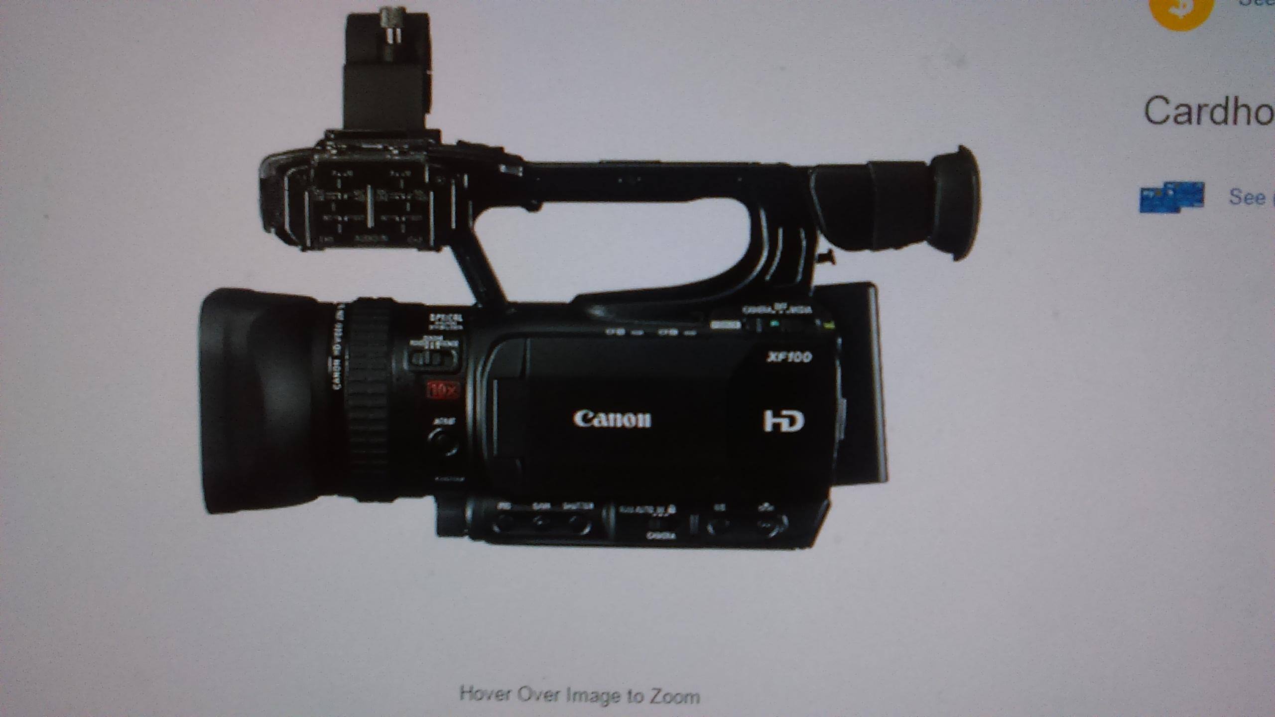 Canon XF 100, click to load a larger version