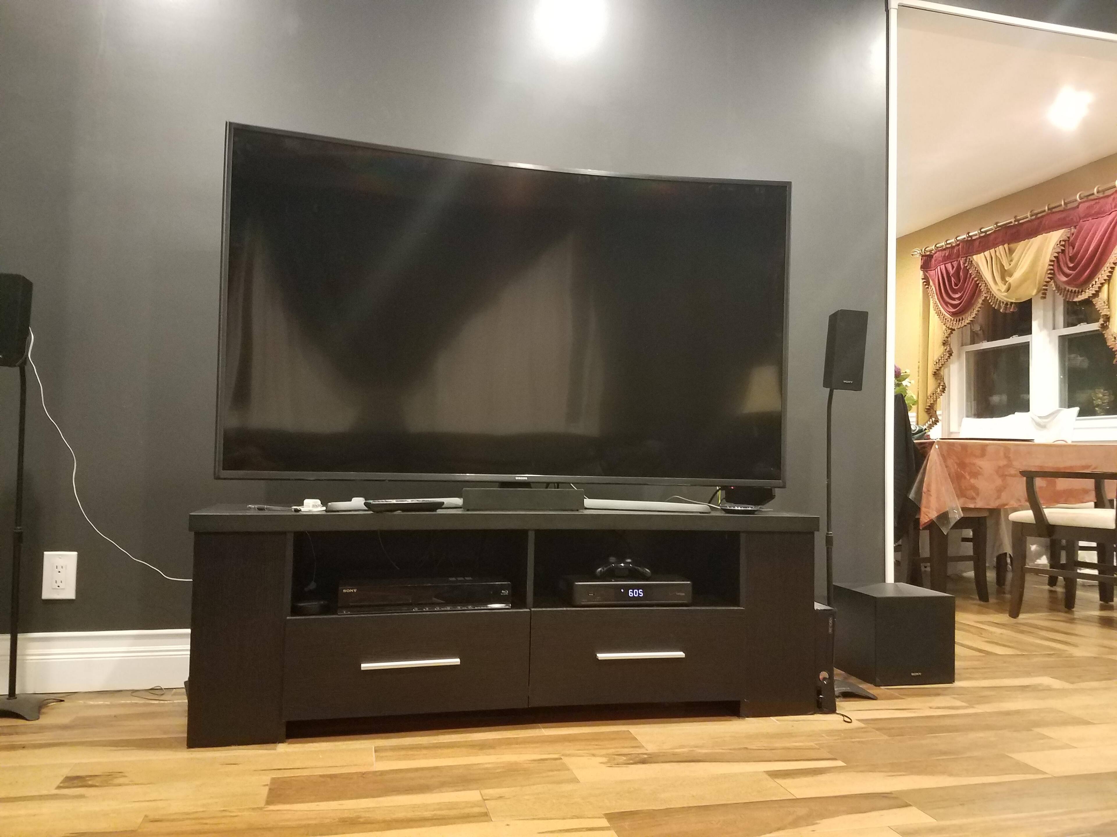 65" Samsung SUD curved TV, click to load a larger version