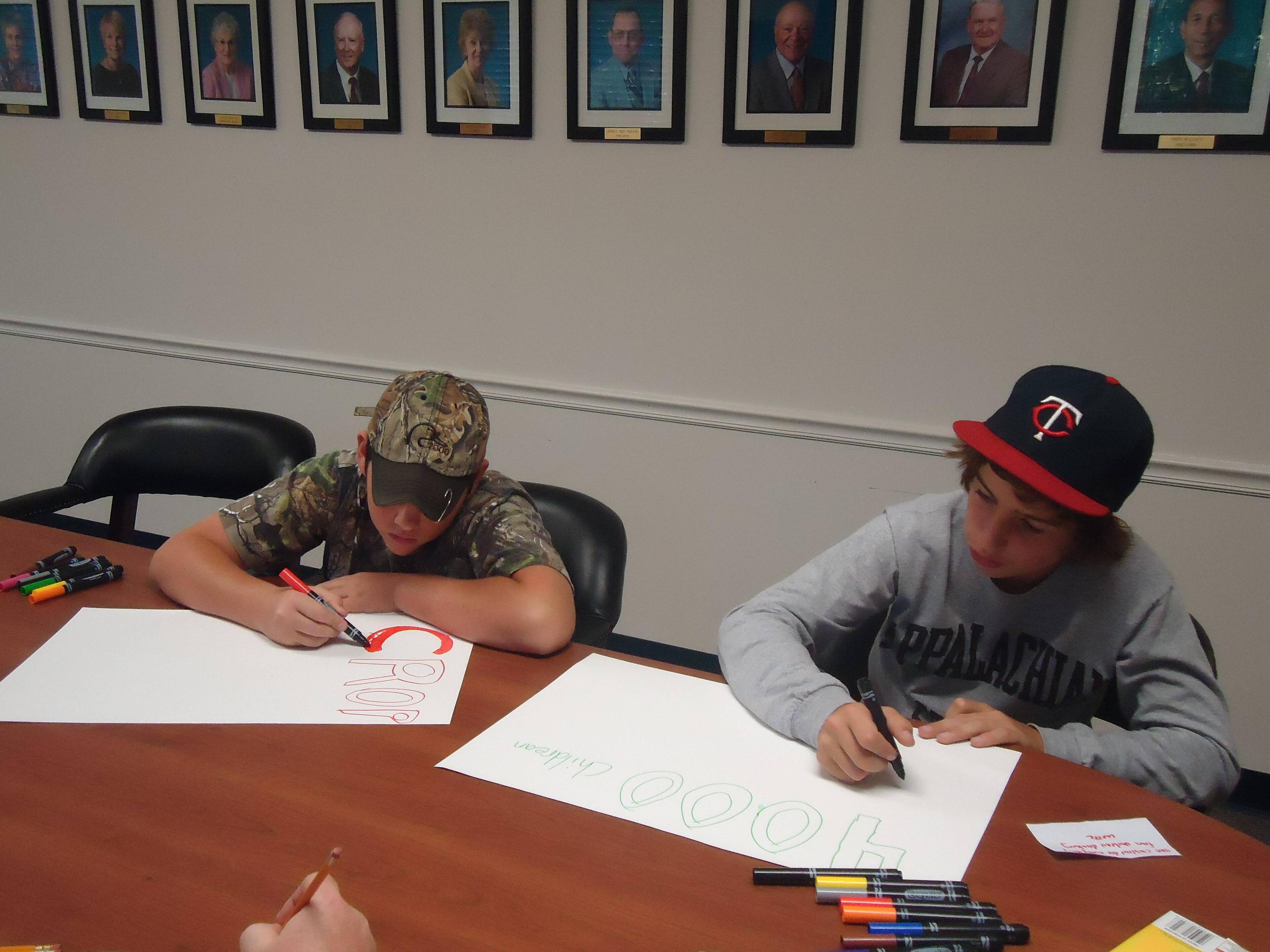 Young volunteers, click to load a larger version