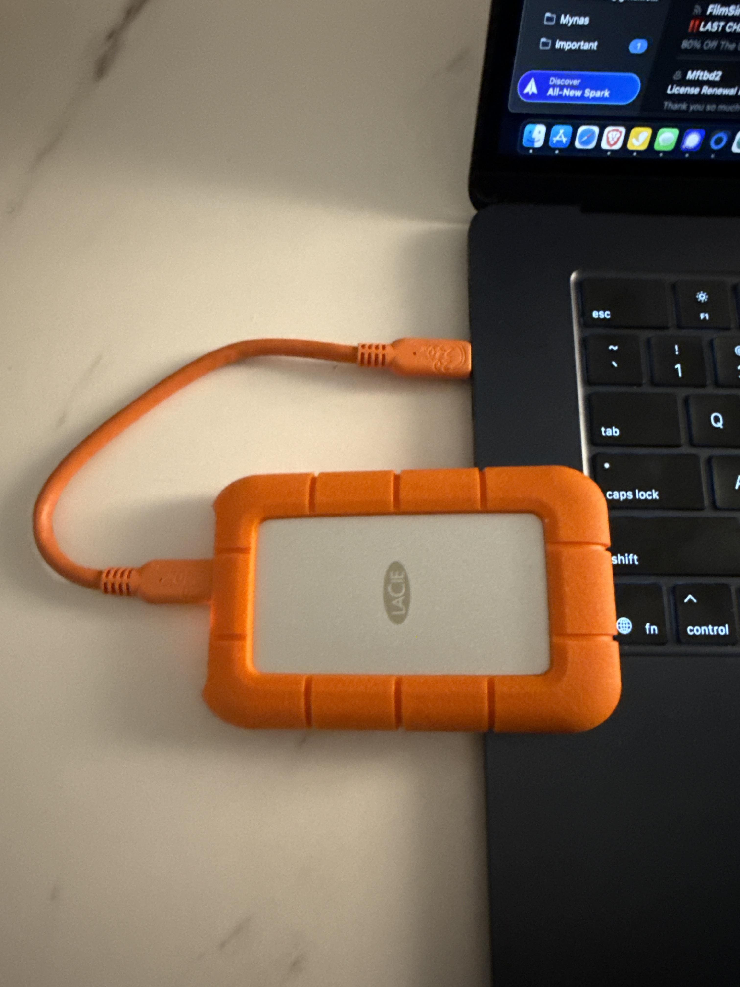 LaCie Rugged Mini SSD 1TB Solid State Drive USB 3.2 Gen 2x2