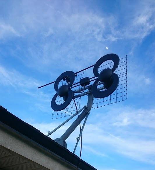 On a satellite dish pole!, click to load a larger version