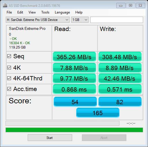 Speed Test in Windows 10, click to load a larger version