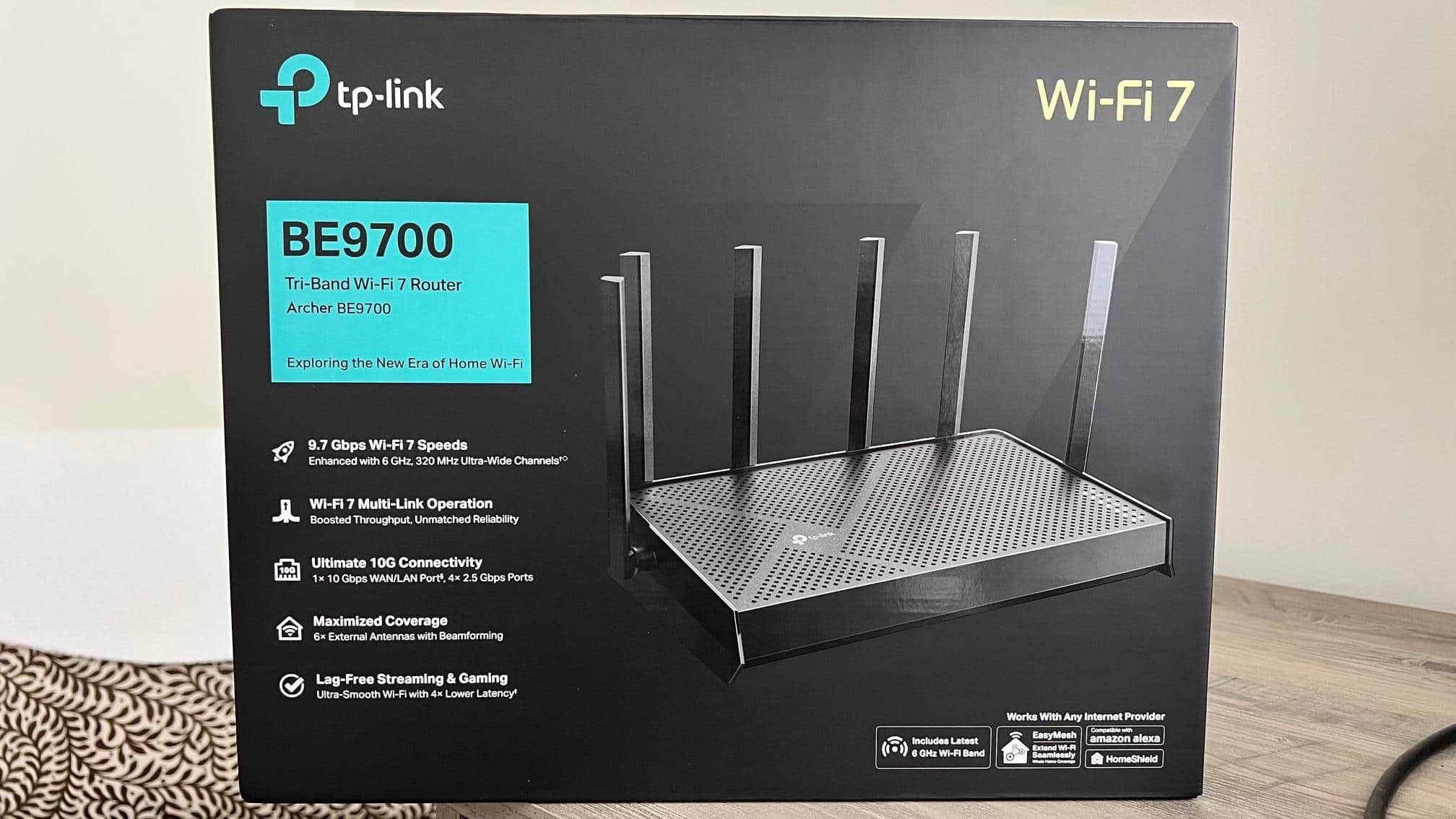 TP Link Archer BE9700 Tri Band Wi Fi 7 Router Black Archer BE9700