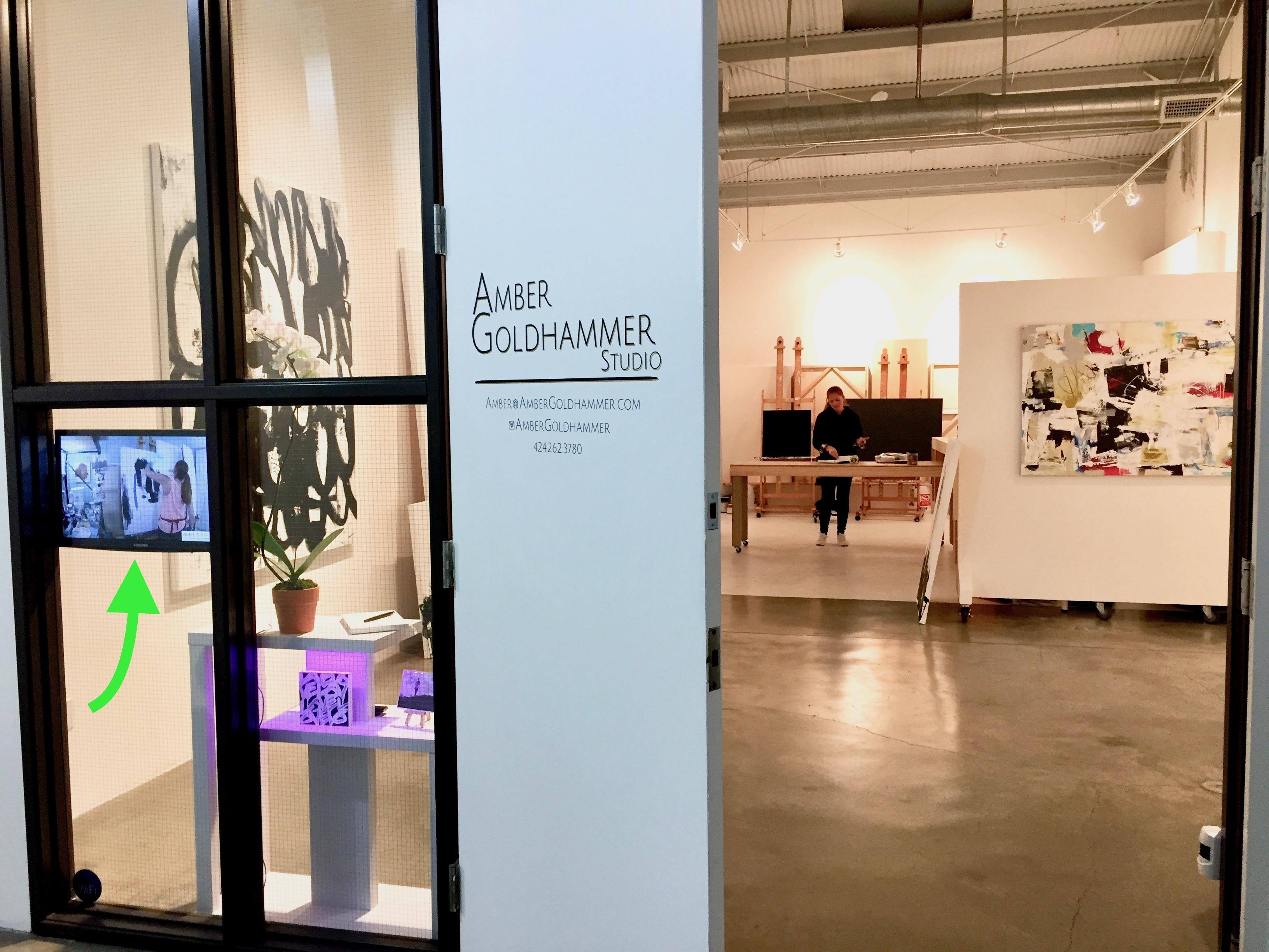 Samsung TV used for looping video in Art Studio - Santa Monica,CA, click to load a larger version