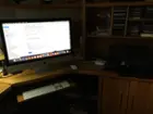 it's dark, but you can see the pc, eero & printer & keyboard., click to load a larger version