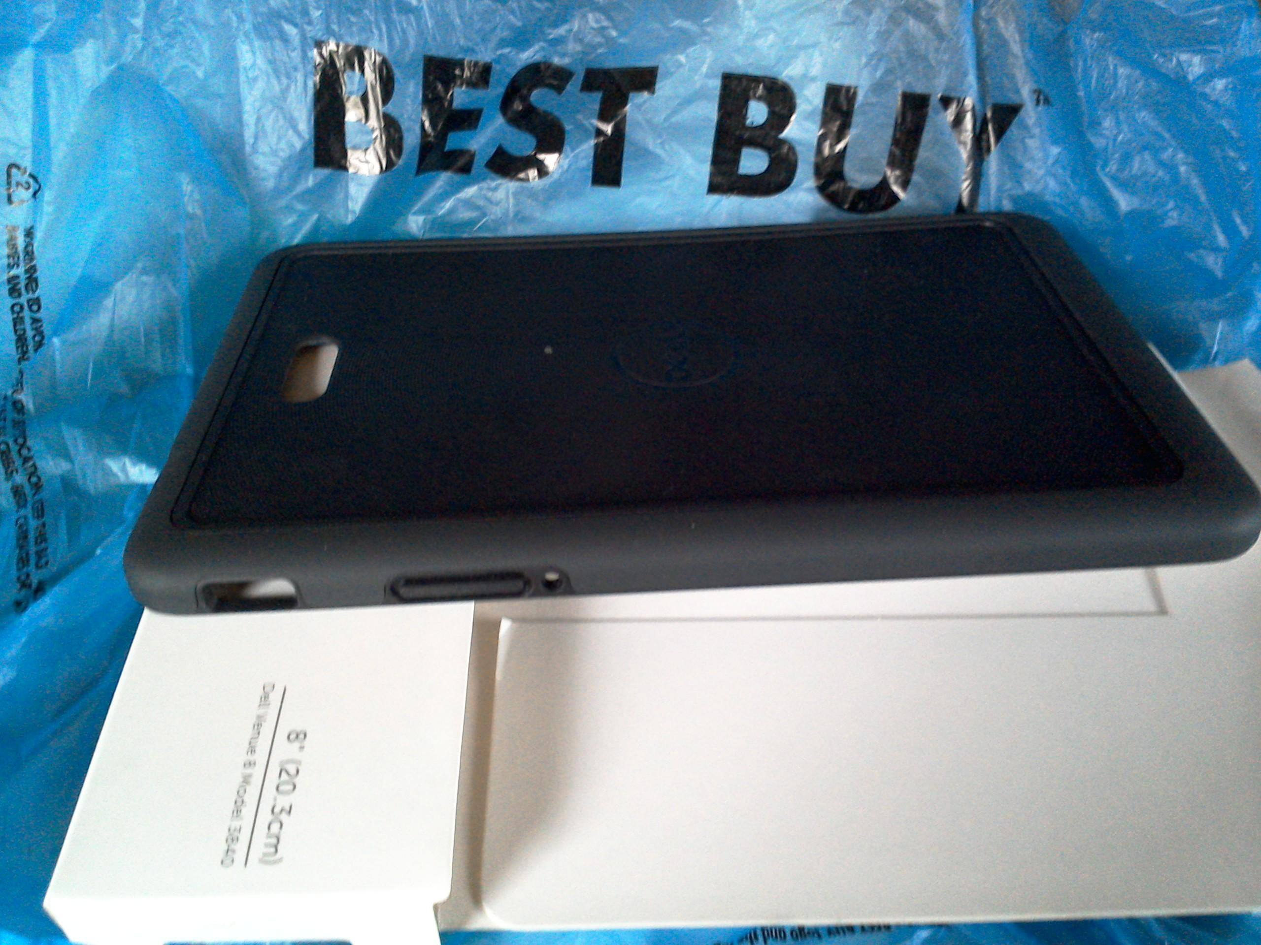 btwn the space to plug to recharge and the volume rocker lies the ON OFF Button Under the case, click to load a larger version