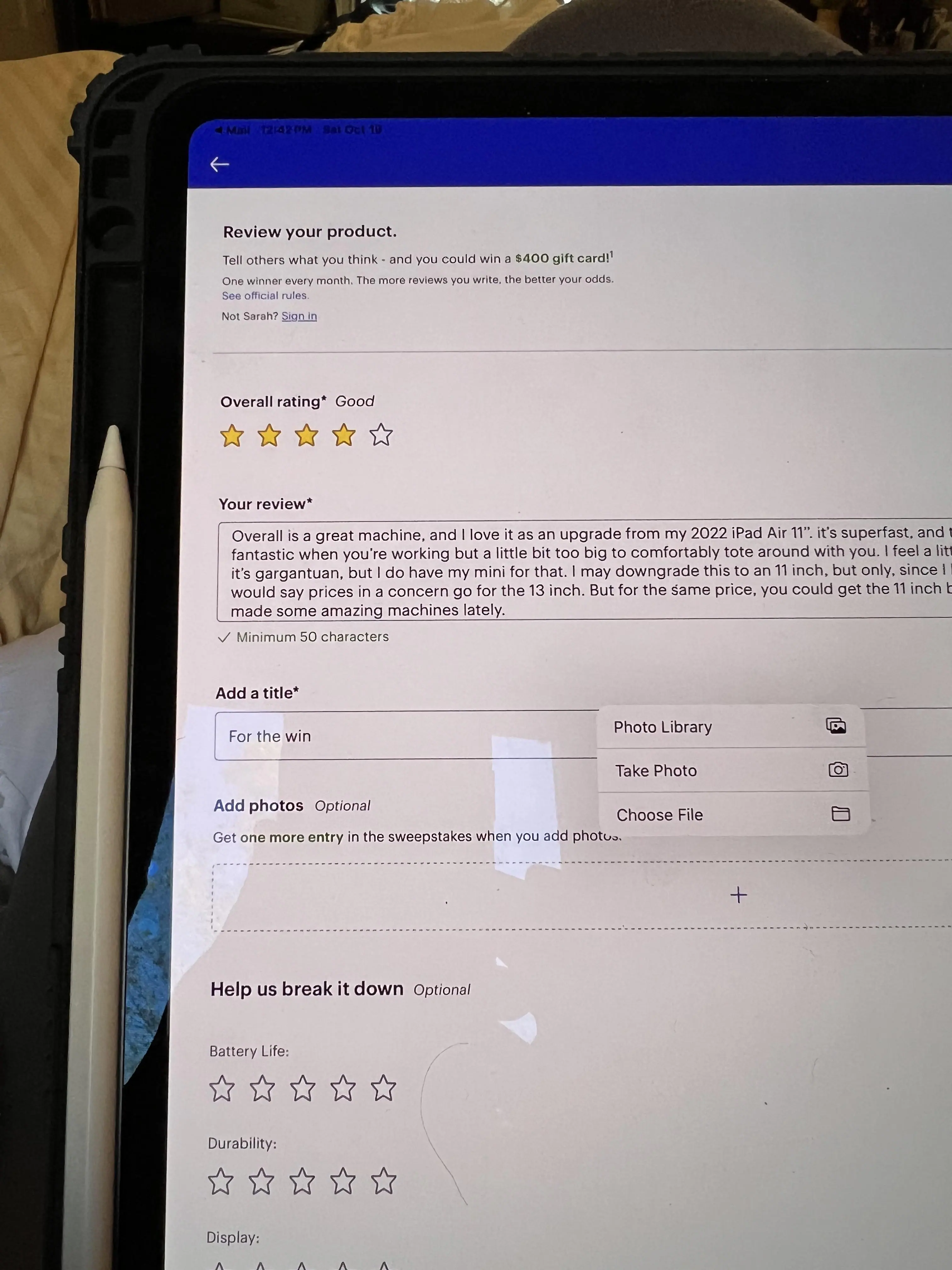 Customer provided, click to load a larger version