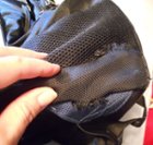 Side seam near outside compartment, click to load a larger version
