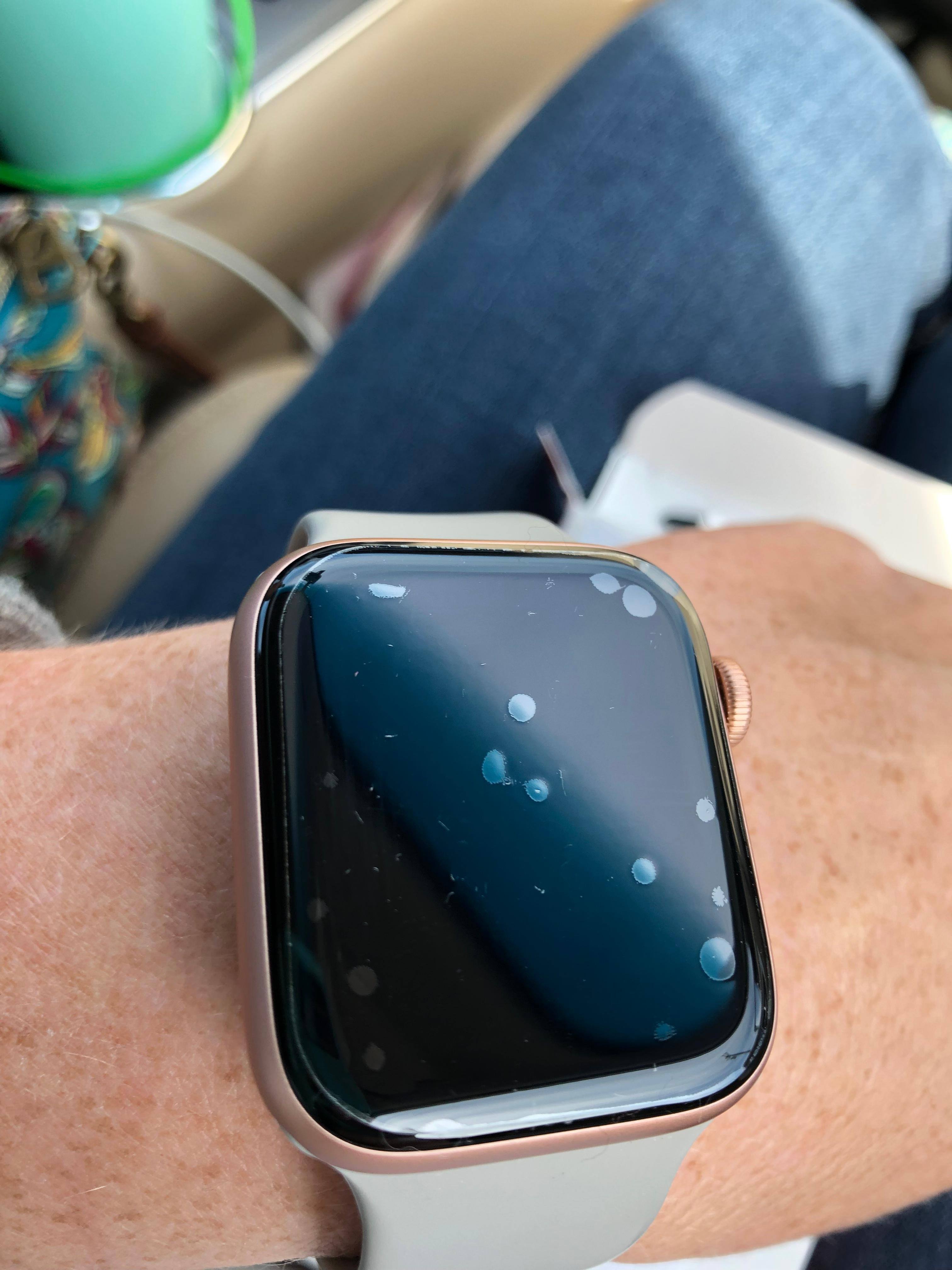 This was the result from moistening cloth touching the protector per instructions, click to load a larger version