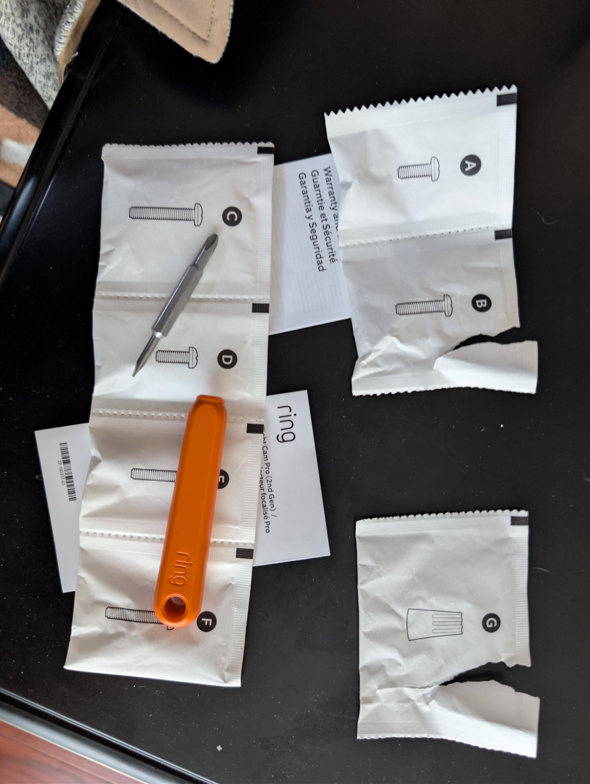 Beyond the camera itself, the selection of differently sized screws and tools that come. The only thing you need to bring is some weatherproof caulk!, click to load a larger version