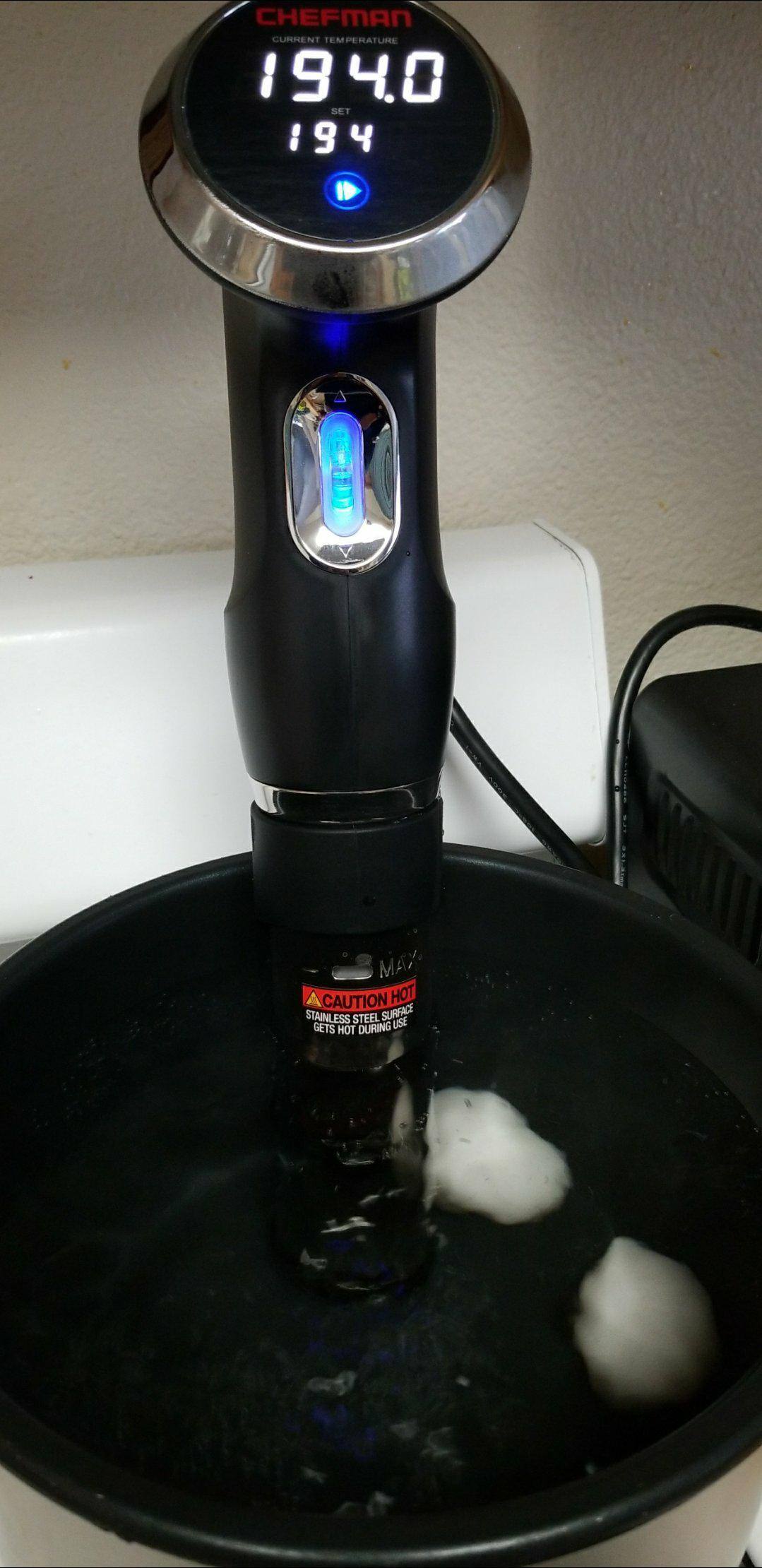 First try, making soft boiled eggs, click to load a larger version