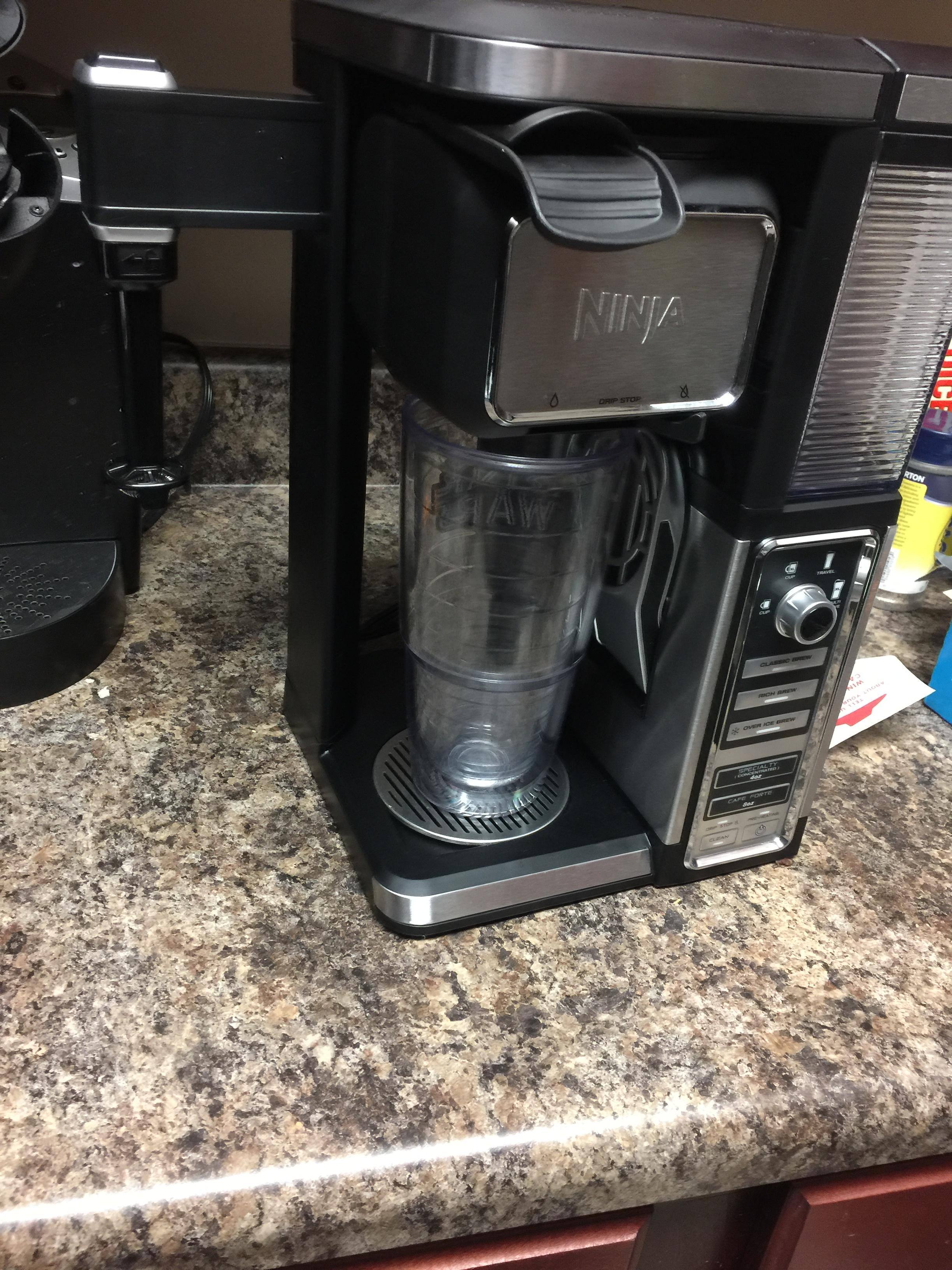 Its hard to see but the foam-er is pulled out to the left in this picture. That is also a large tervis tumbler for size comparison, click to load a larger version