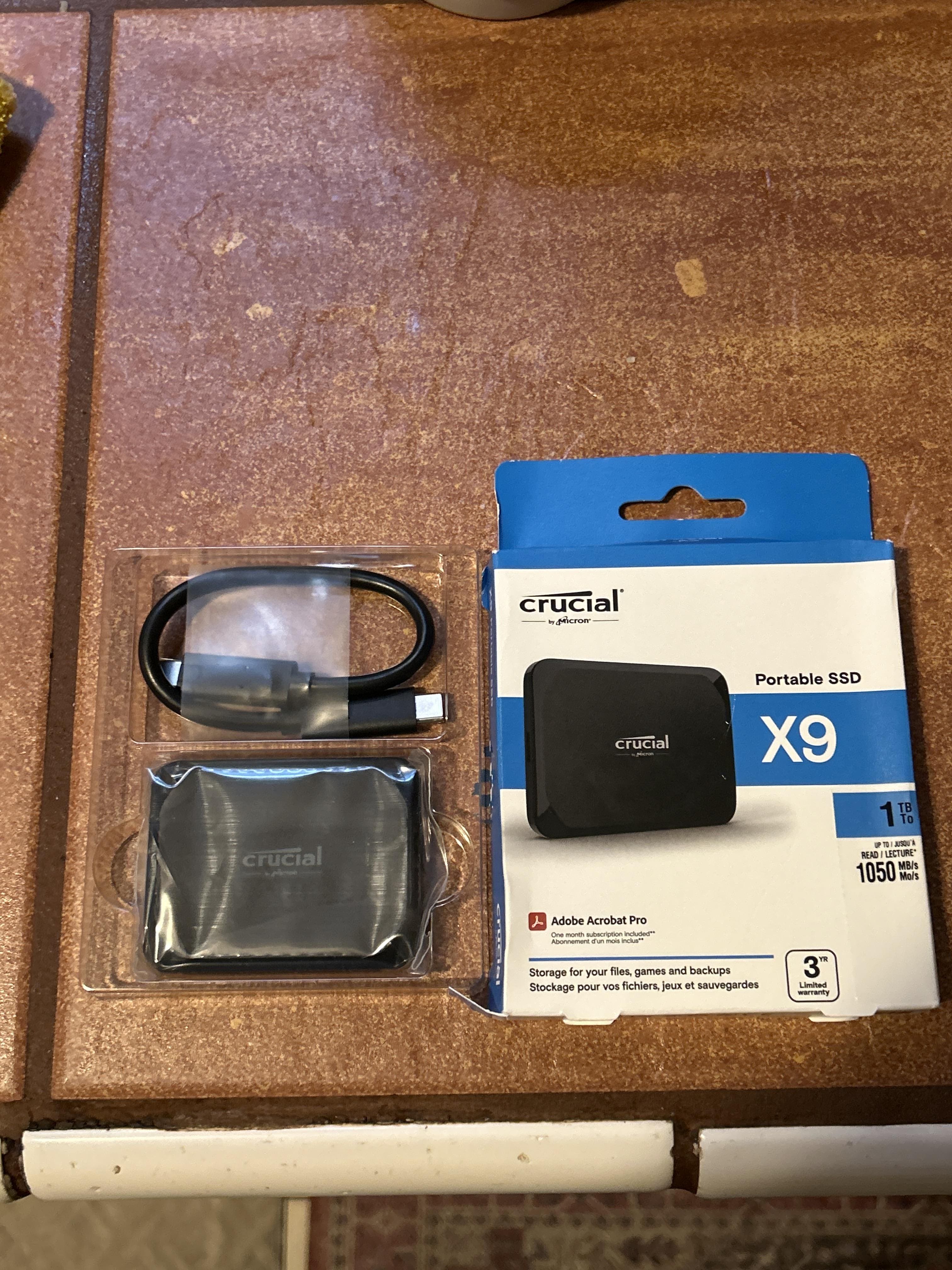 Crucial X9 1TB External USB C SSD Black CT1000X9SSD9 - Best Buy