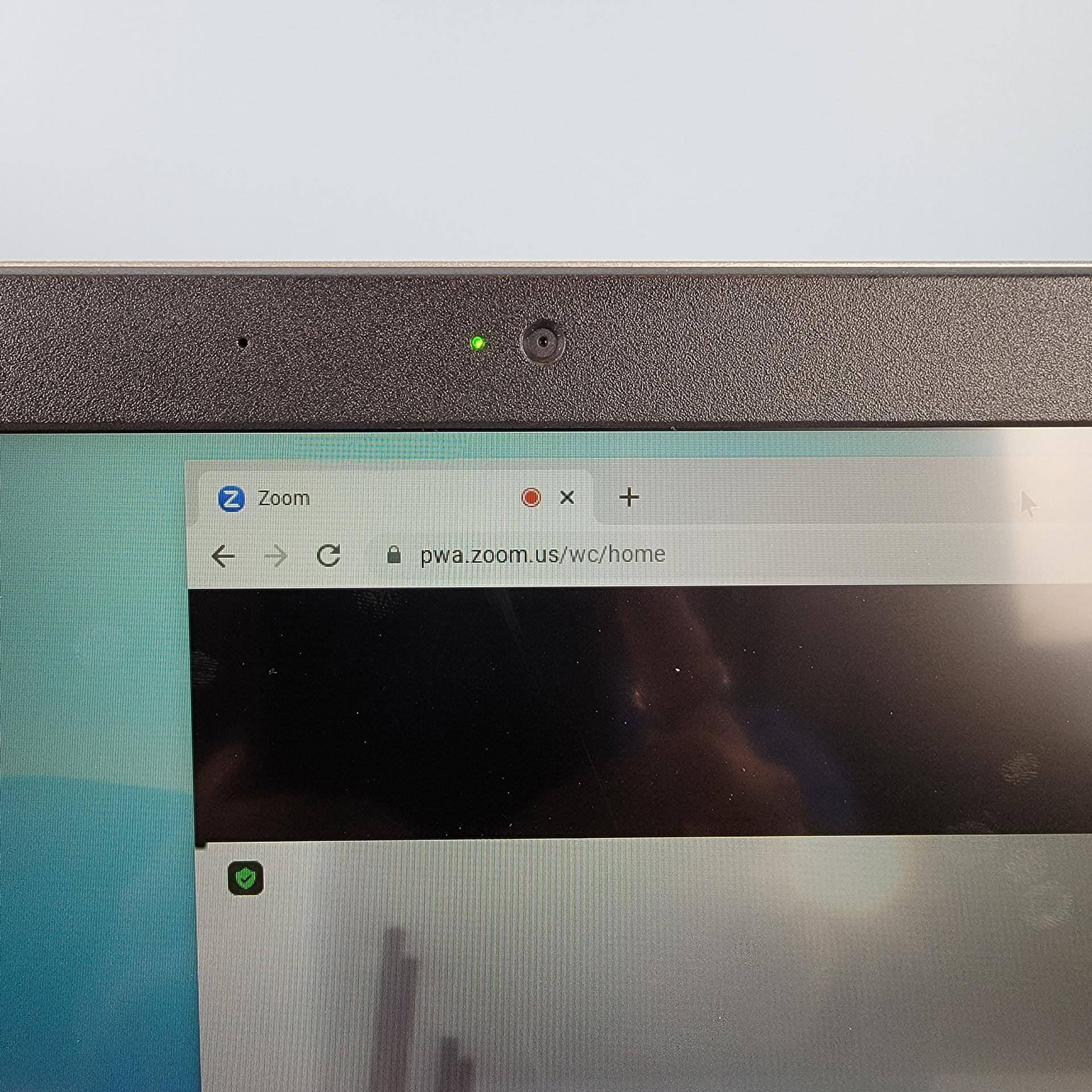 Webcam, mic and status LED, click to load a larger version