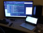 Dual head monitor on laptop, click to load a larger version
