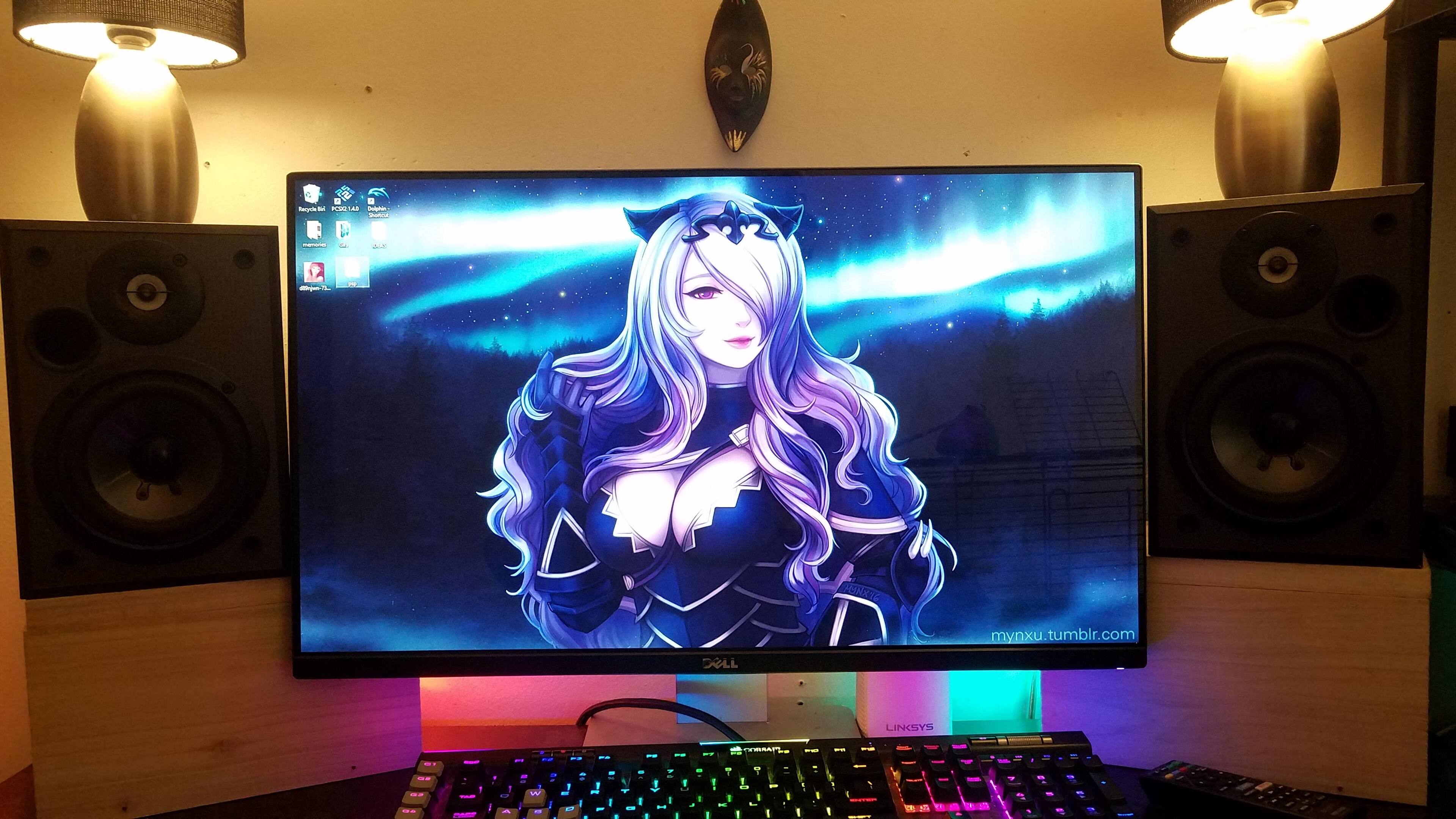 The gaming set up i run, click to load a larger version