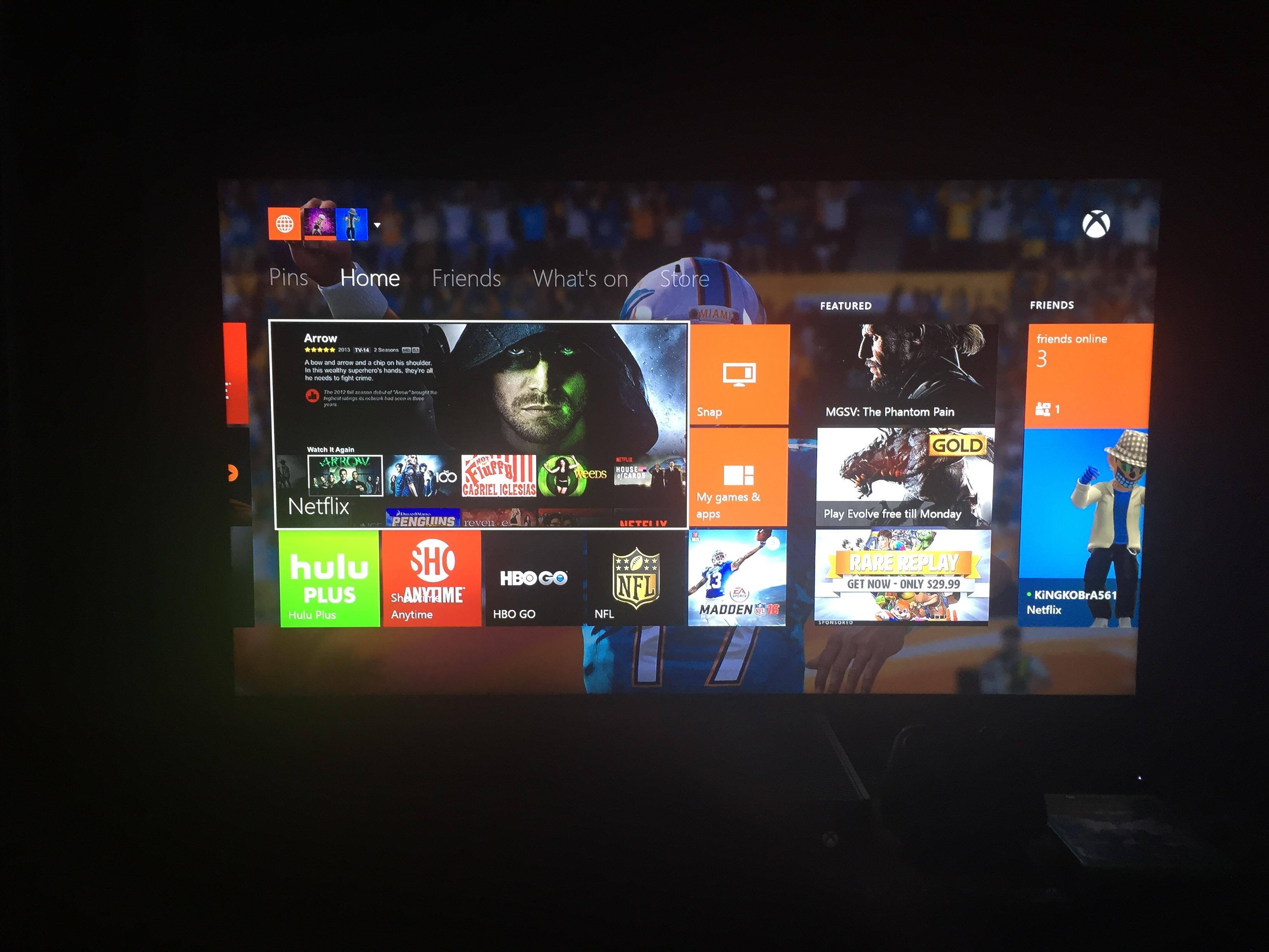 Xbox One in 4k UHD, click to load a larger version