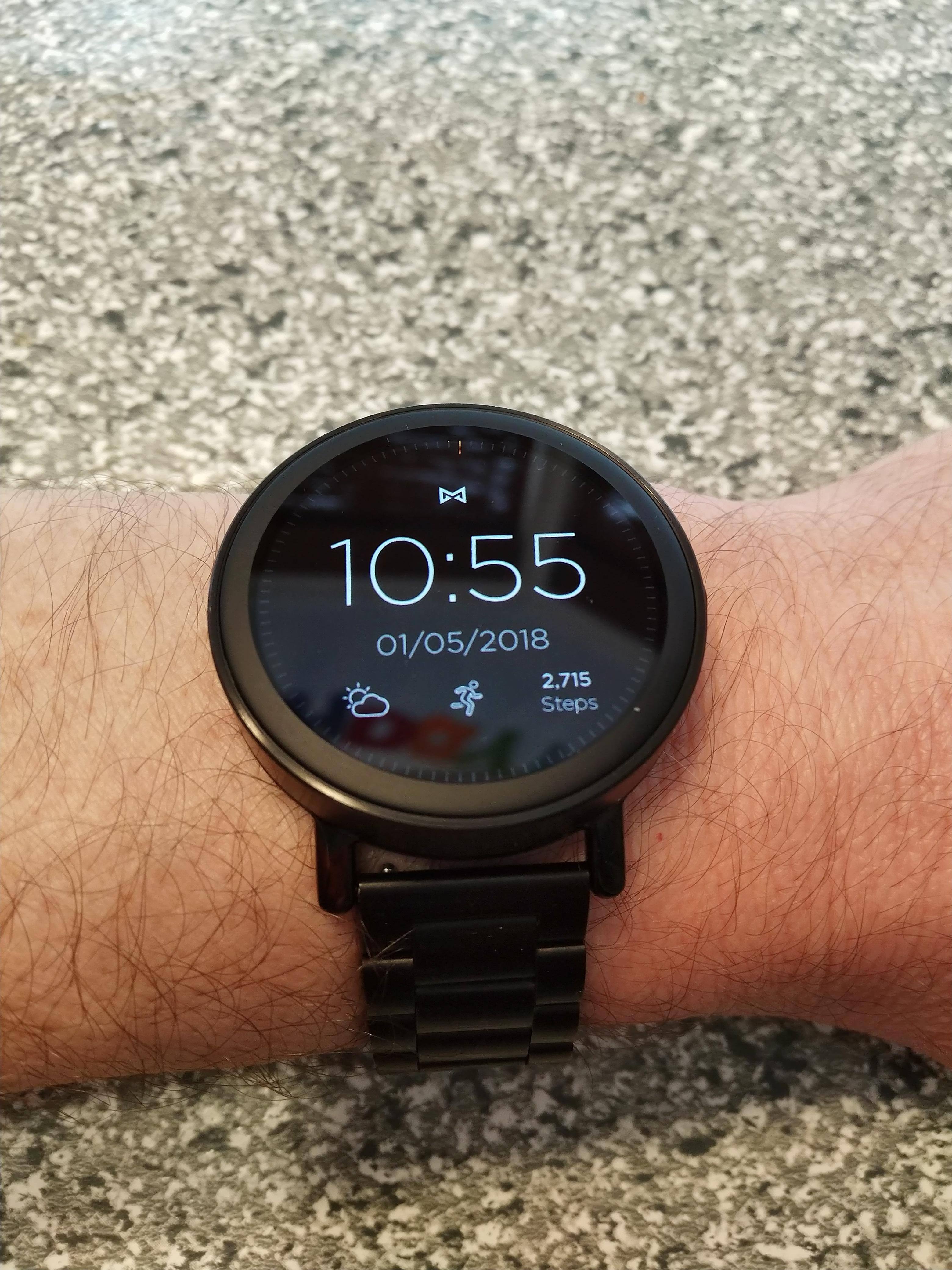 Misfit with stainless steel link replacement band from amBand, click to load a larger version