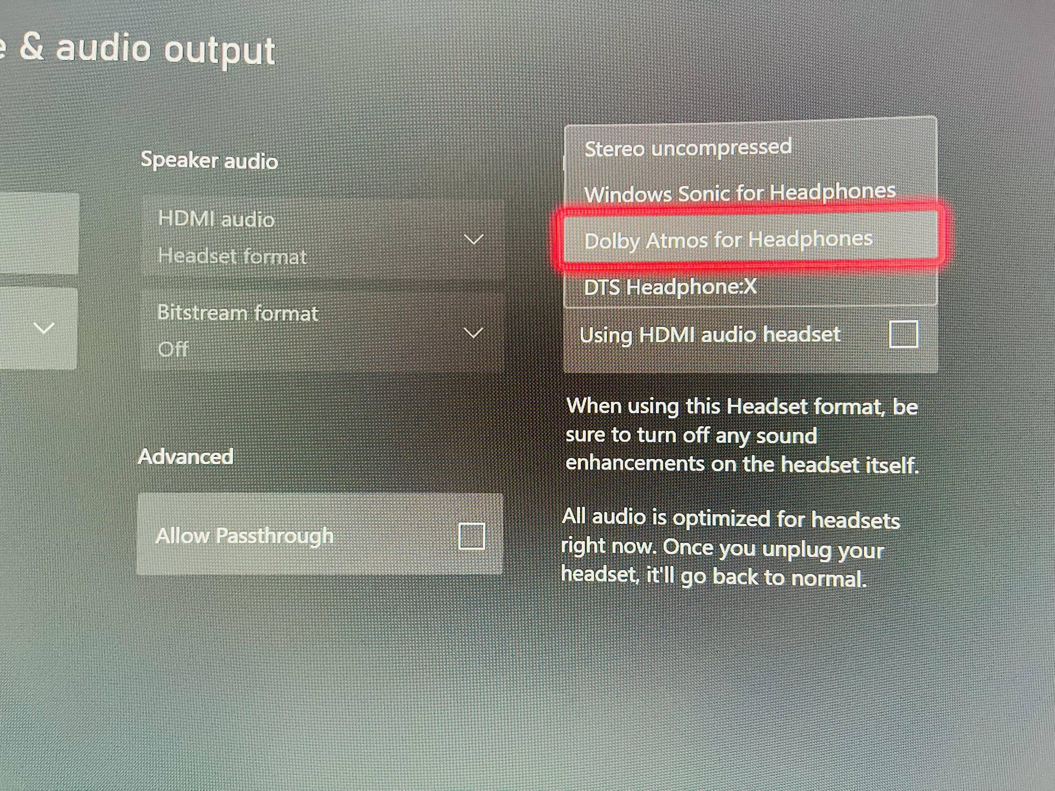 Dolby Atmos for Headphones setting must be on for best enjoyment, click to load a larger version