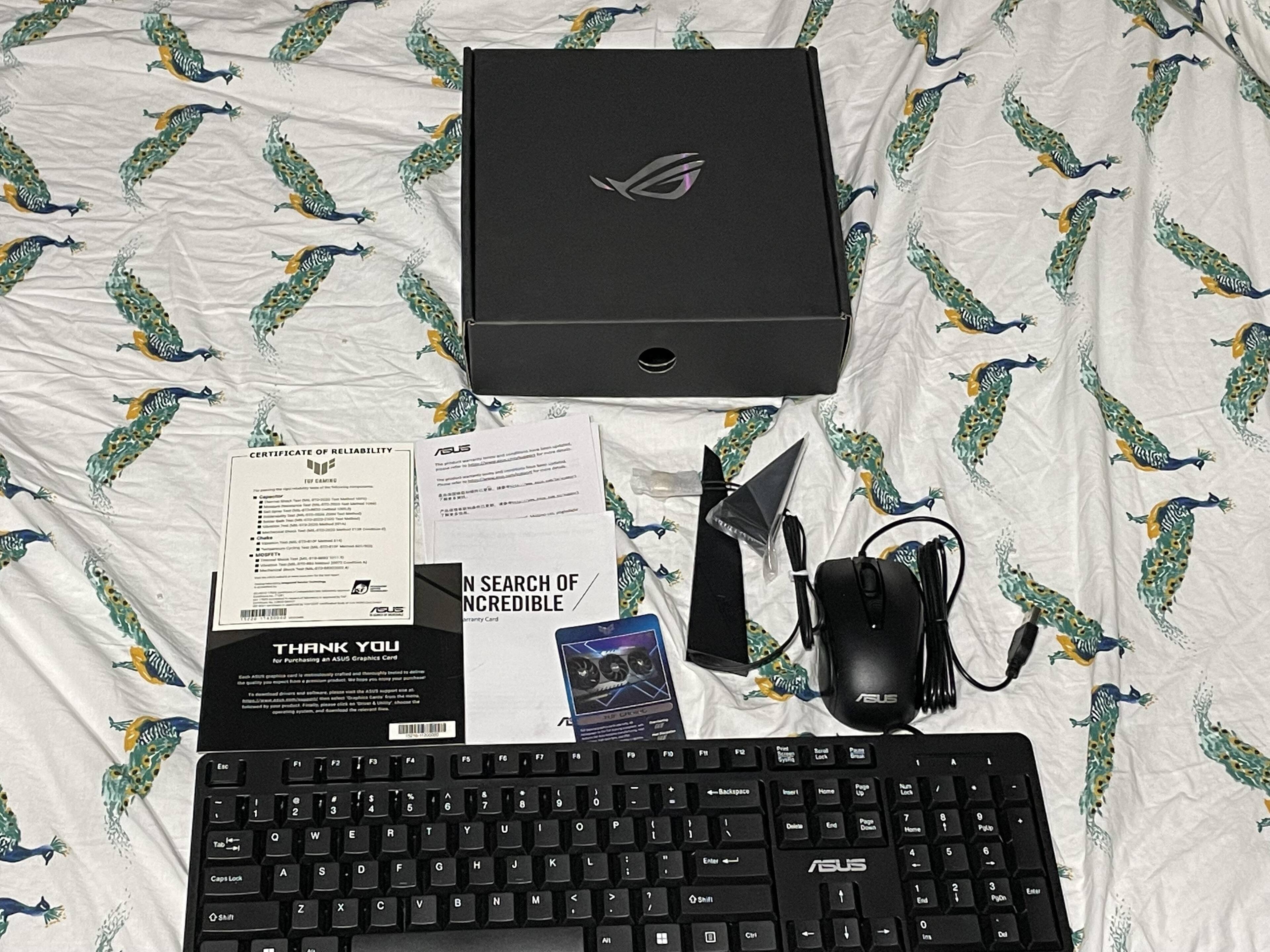 Included accessories (power cord not shown), click to load a larger version