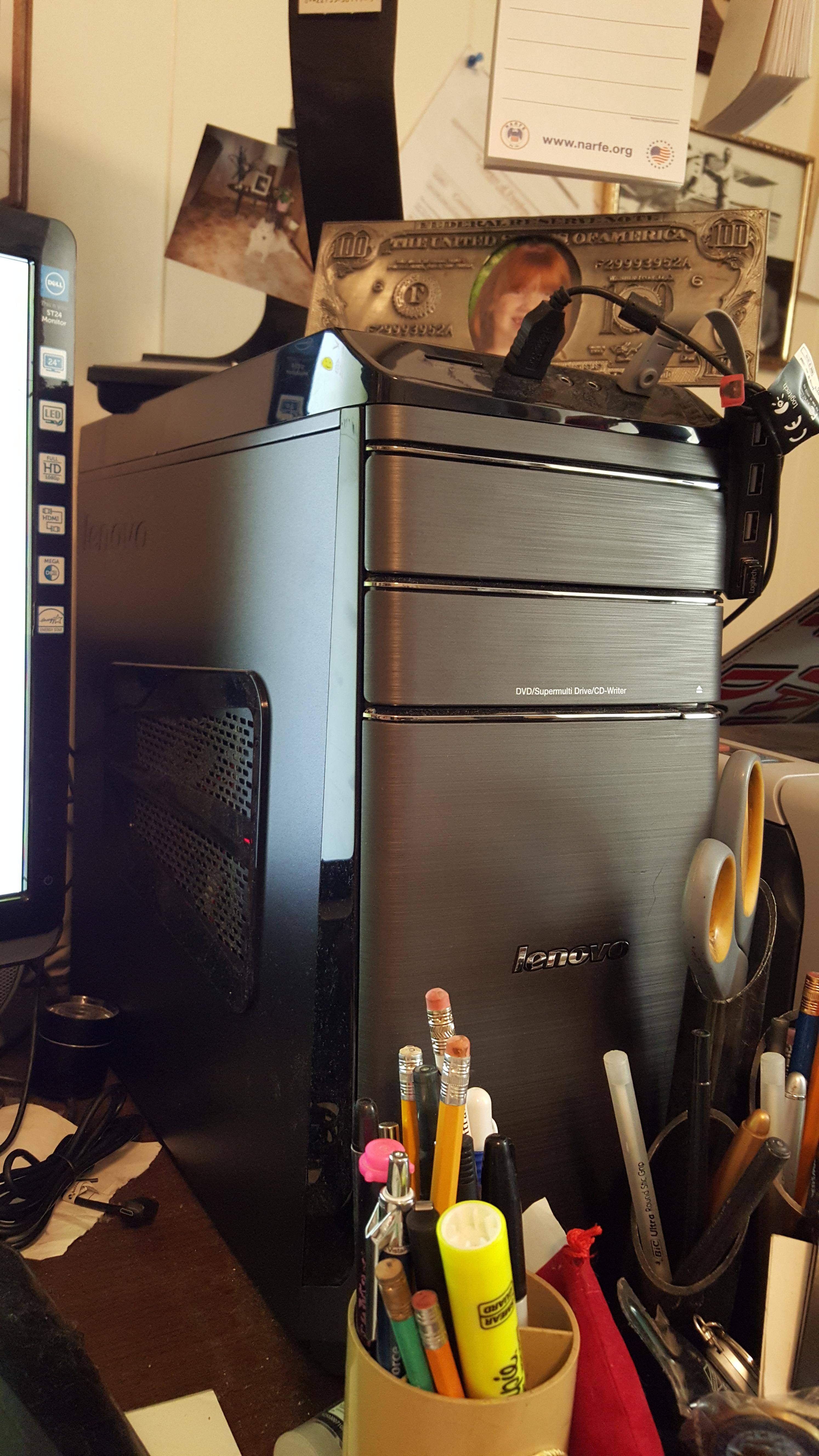 I use my computer and all the space around it., click to load a larger version