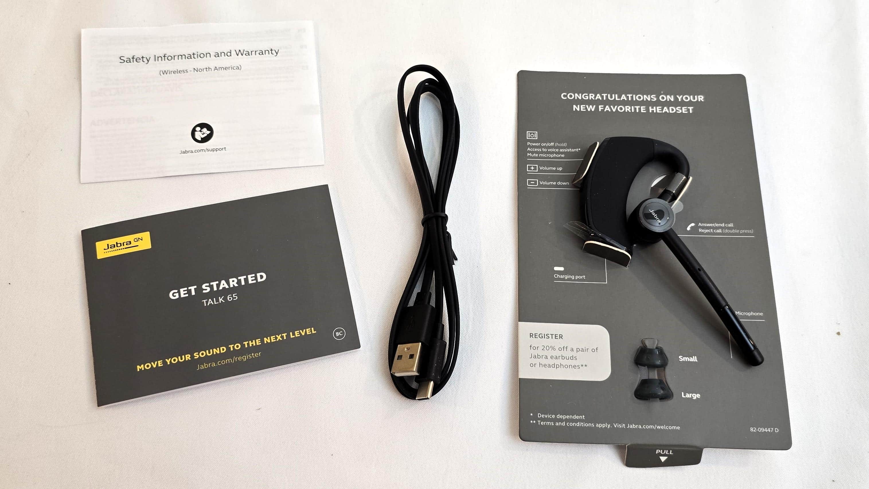 It comes with instructions, cable to charge and 3 sizes, click to load a larger version