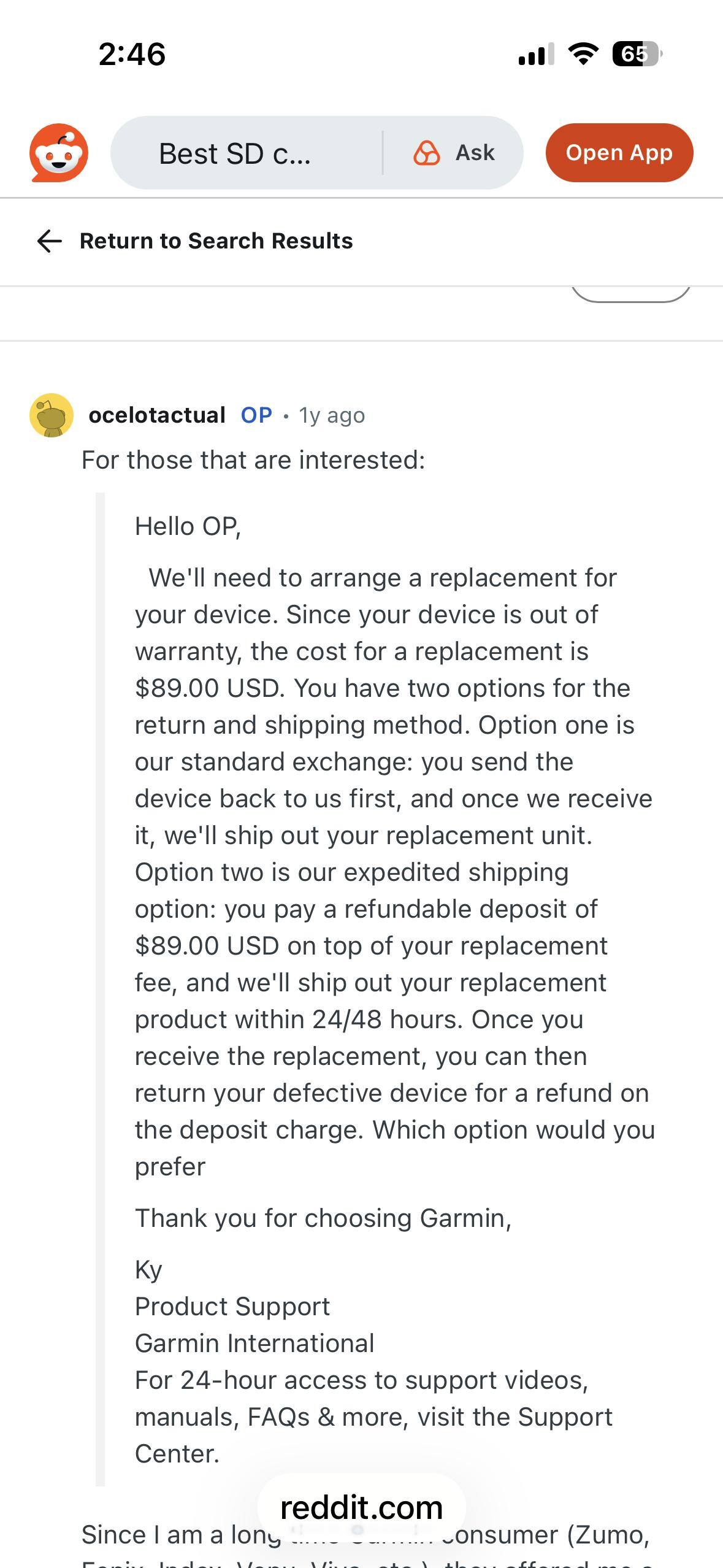 Customer provided image, click to load a larger version