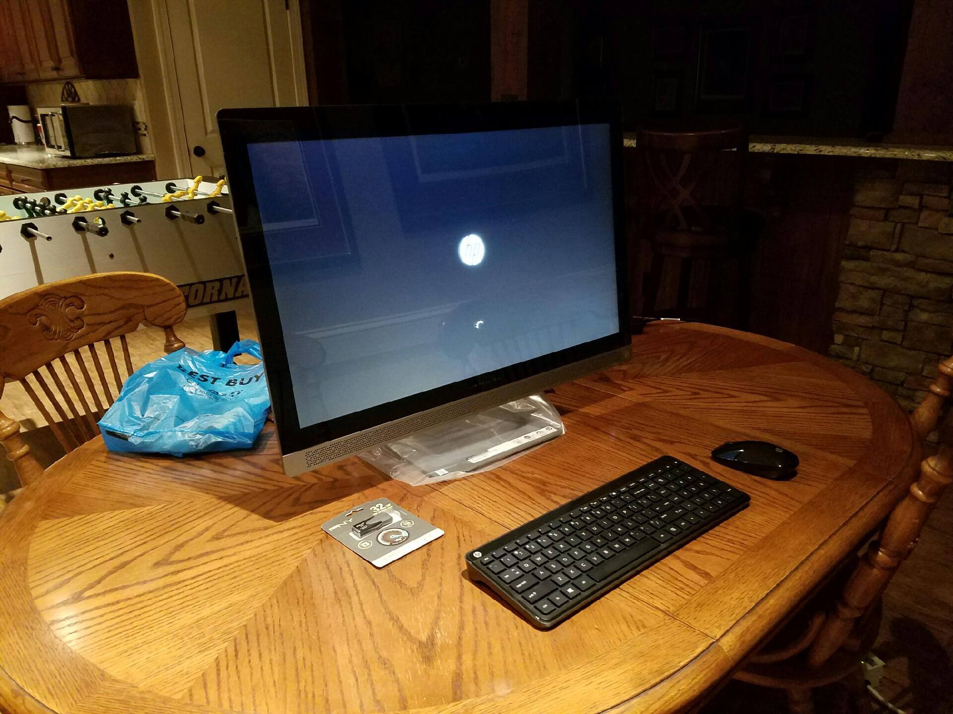 Out of the box... just powered up., click to load a larger version