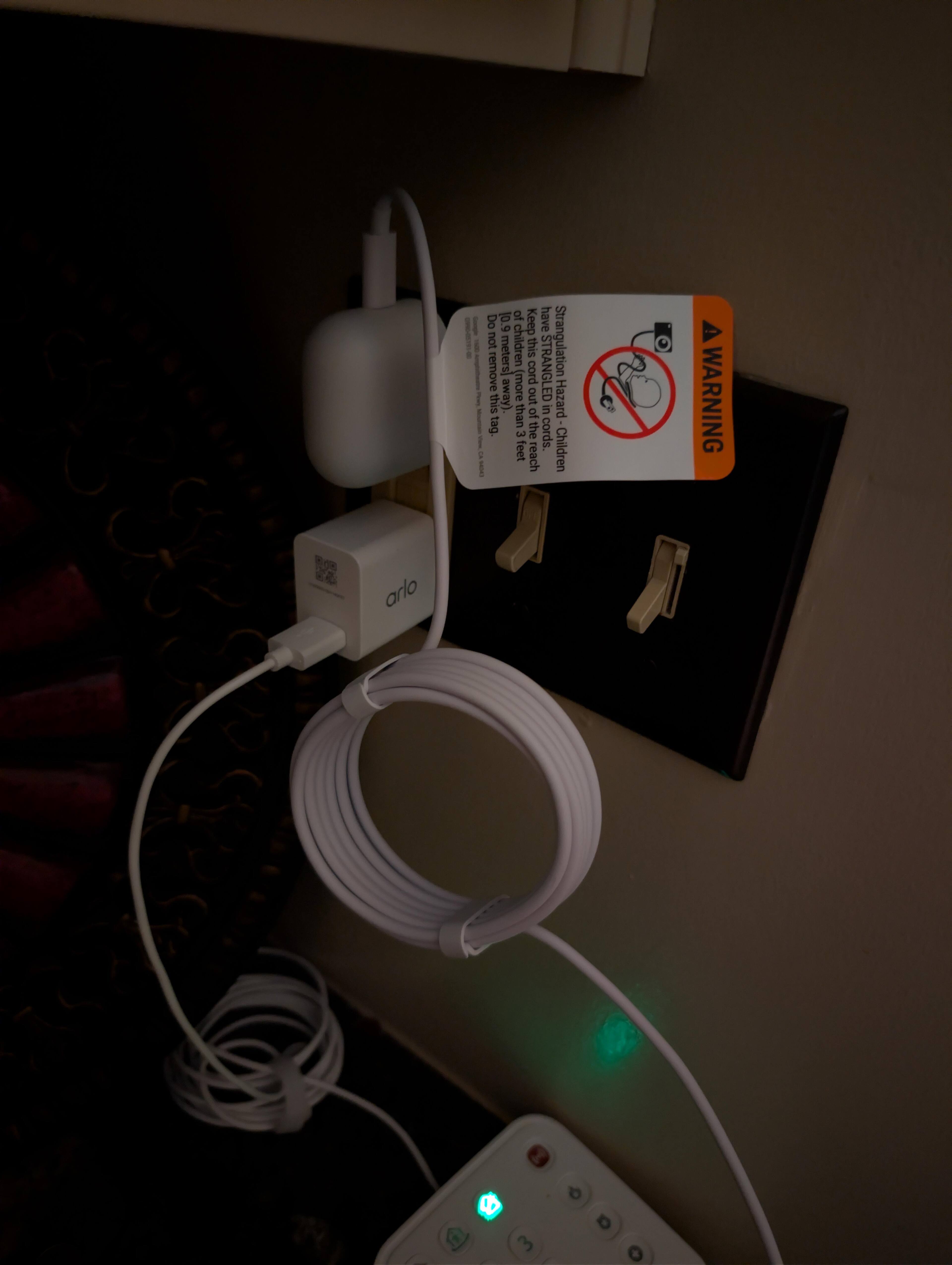 The cord is wrapped in this picture, but is plenty long for most use cases, click to load a larger version