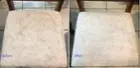 Breakfast room chairs (15 years old) before/after cleaning., click to load a larger version