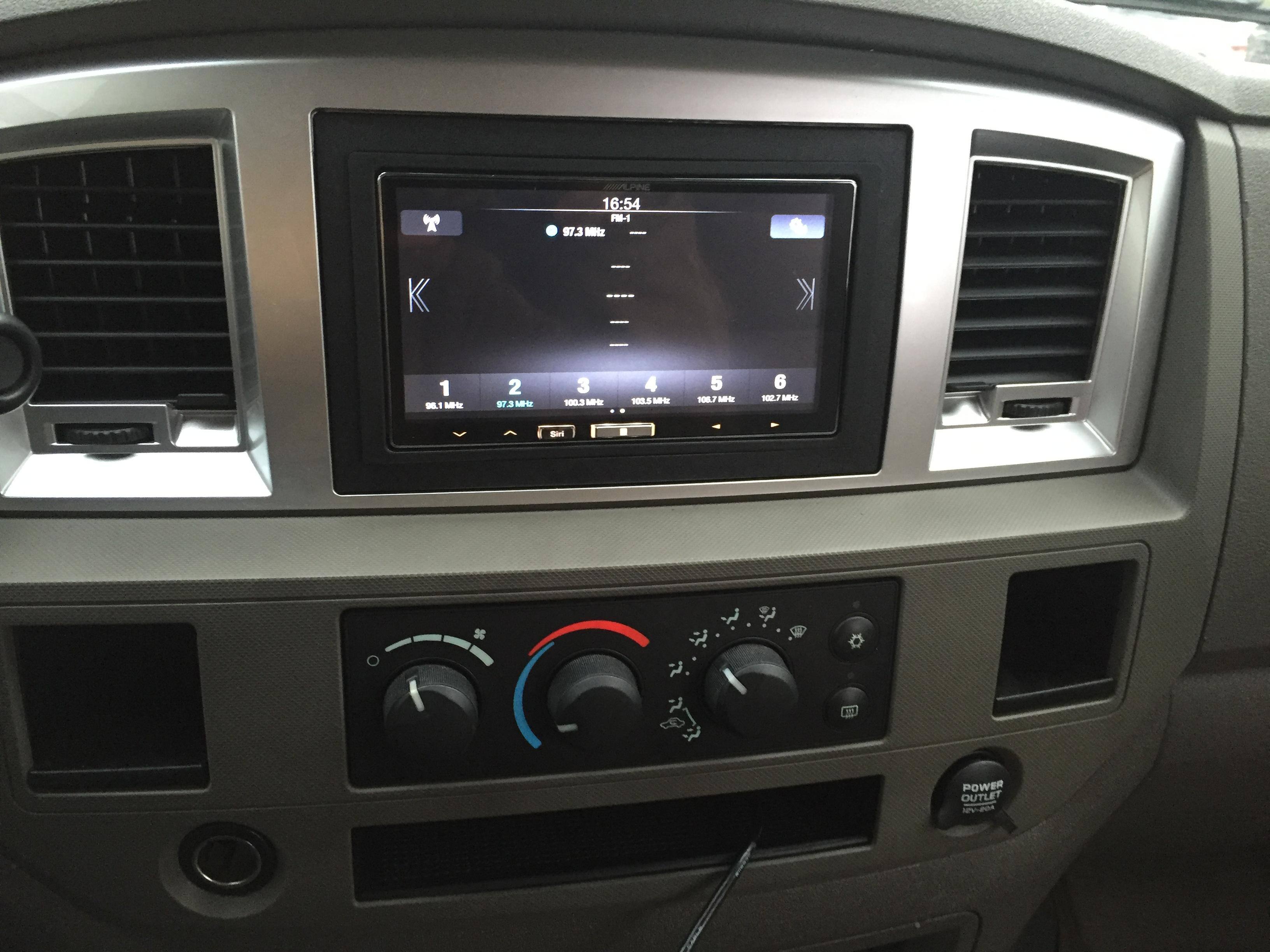 2007 Ram 1500 MegaCab with double din dash, click to load a larger version
