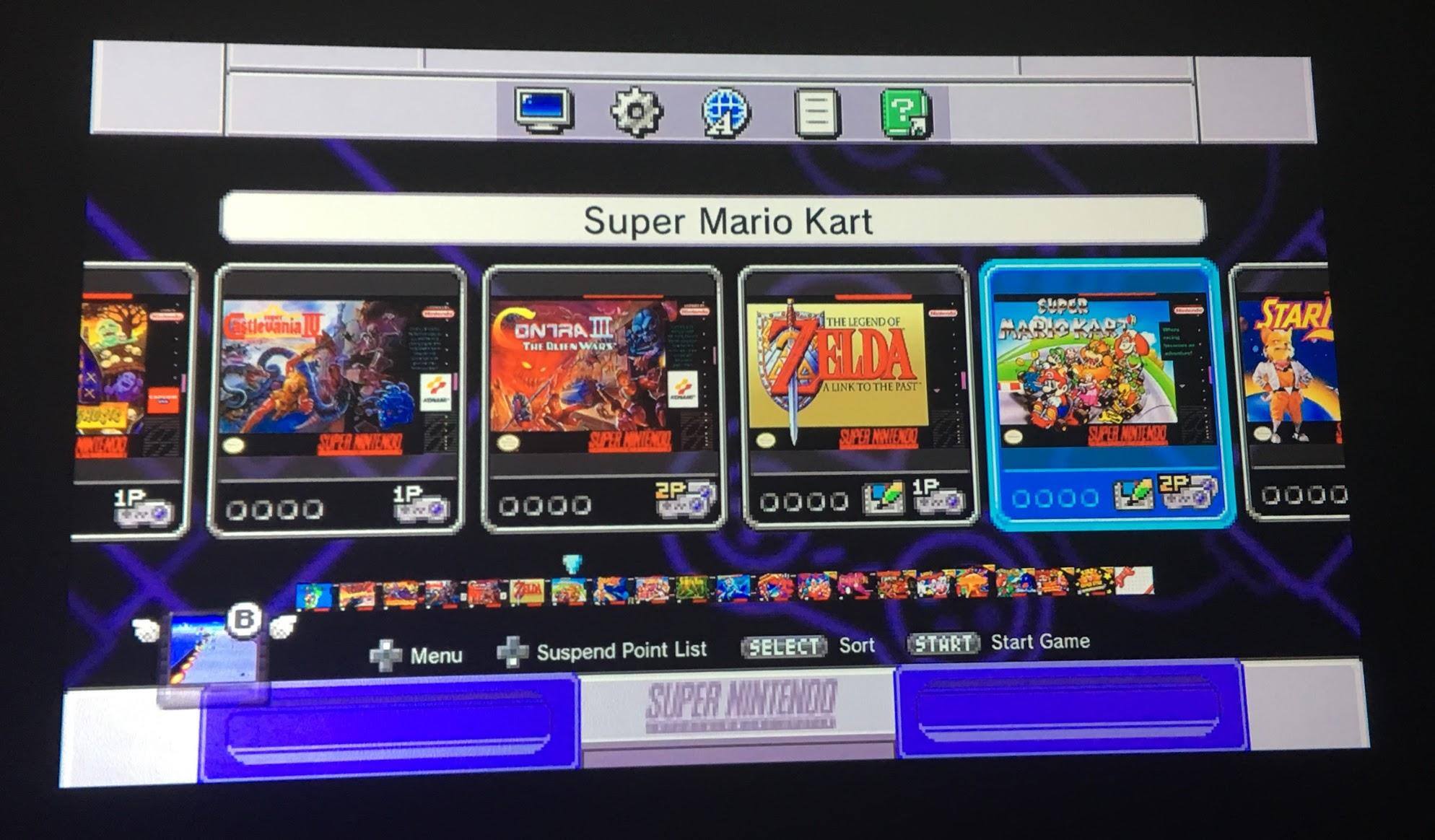 SNES Classic on EPSON Home Cinema 2150., click to load a larger version