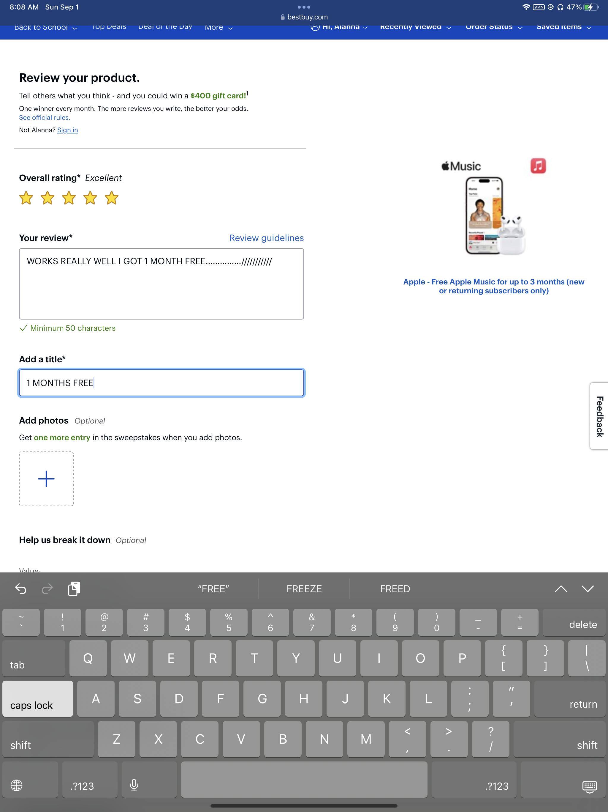 Customer provided, click to load a larger version