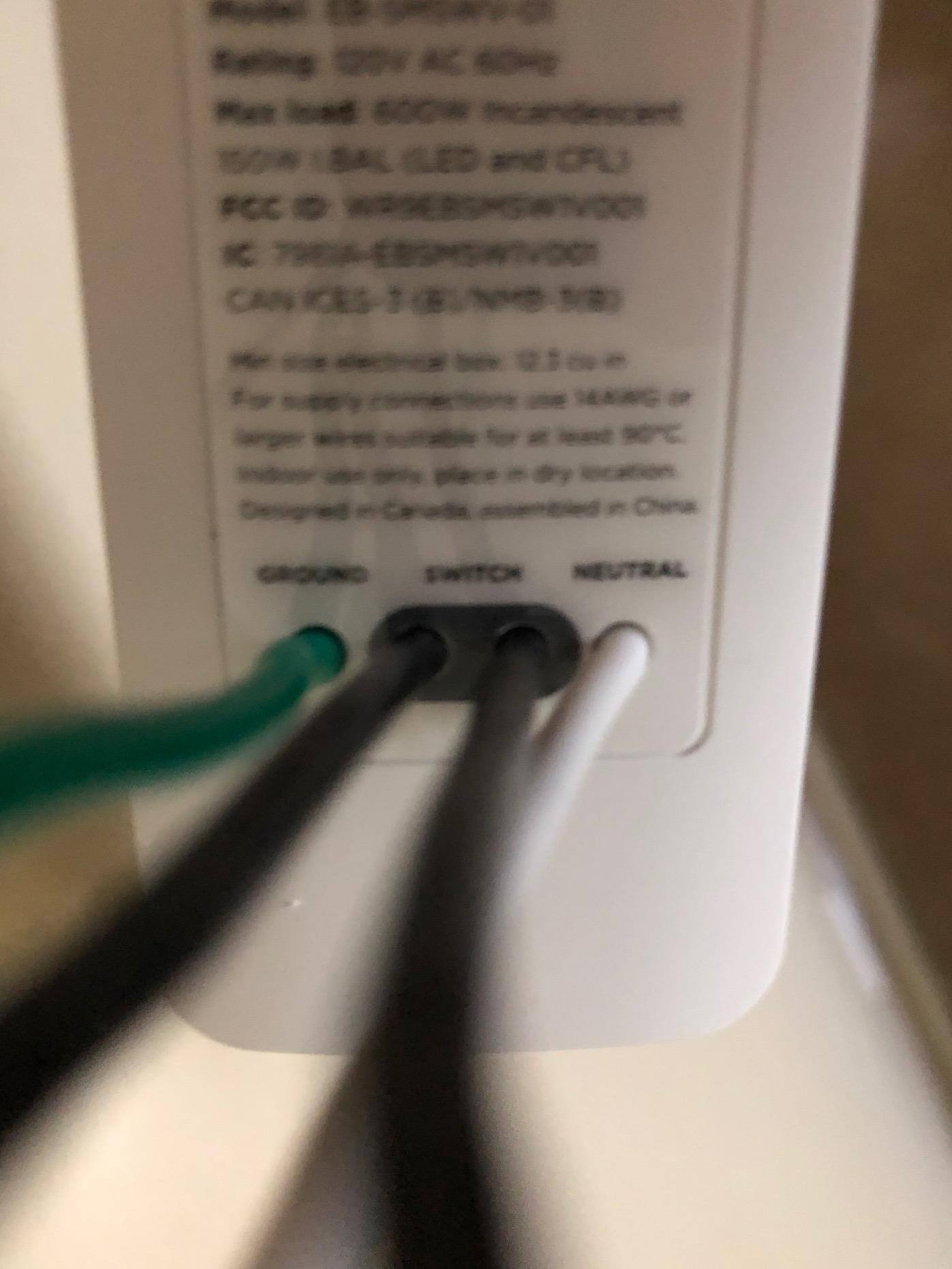 The two black wires can be either "line" or "load"., click to load a larger version